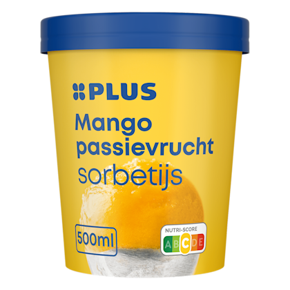 Sorbetijs mango-passievrucht