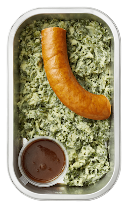 Boerenkool met rookworst en jus