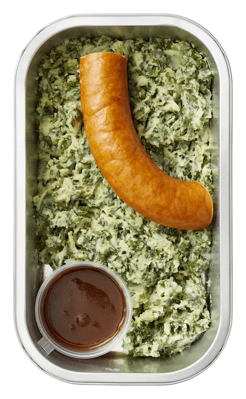 Uit de keuken van PLUS Boerenkool met rookworst en jus