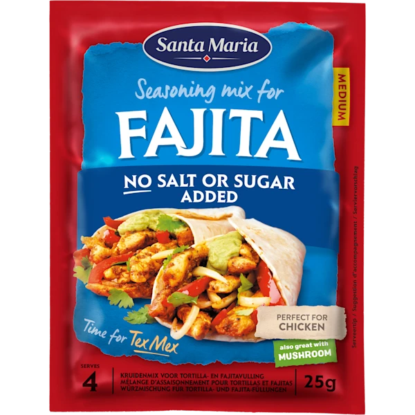 Santa maria Fajita kruidenmix geen zout toegevoegd