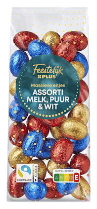 Paaseitjes Melk Puur Wit massief FT