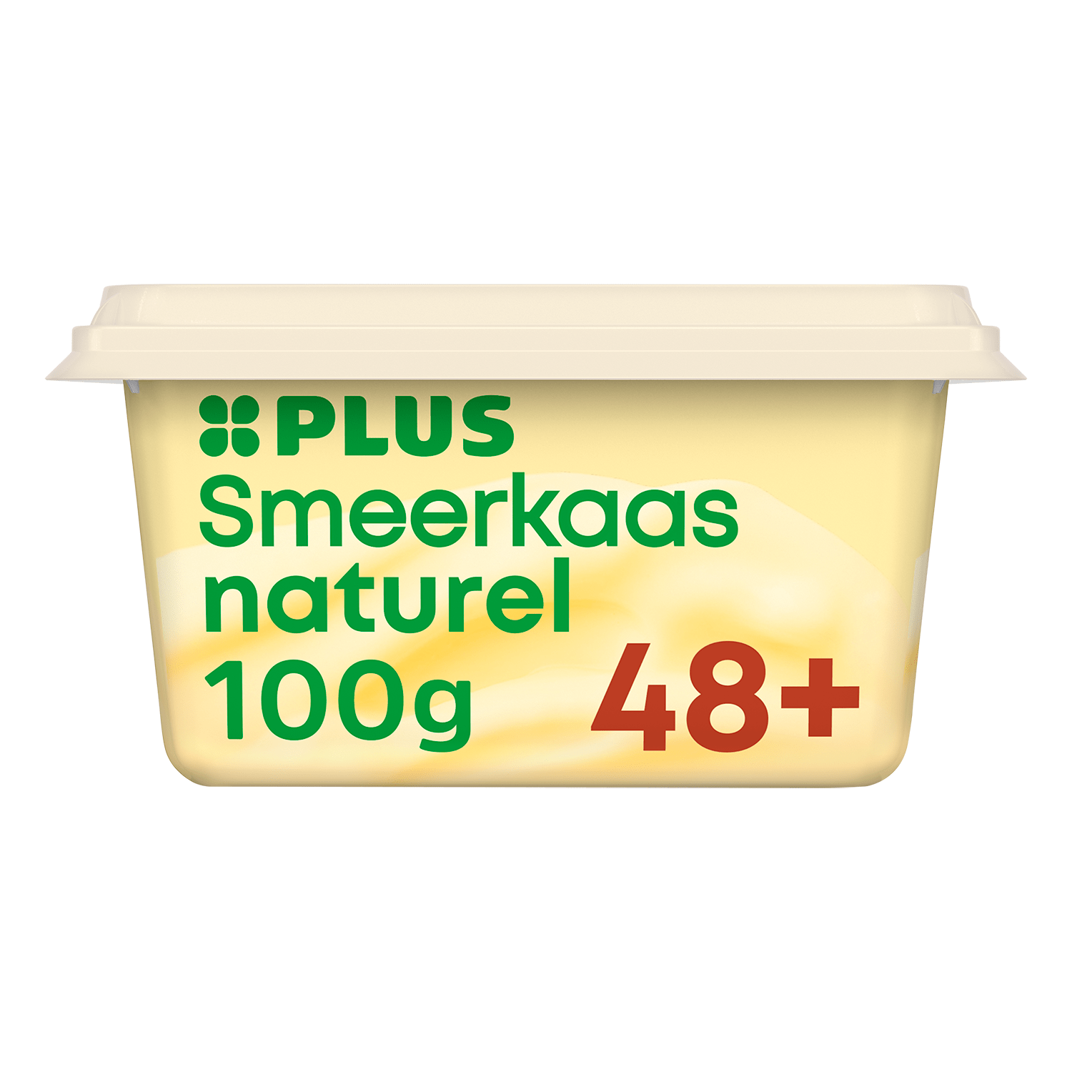 PLUS Smeerkaas Naturel 48+ Per Kuipje 100 G