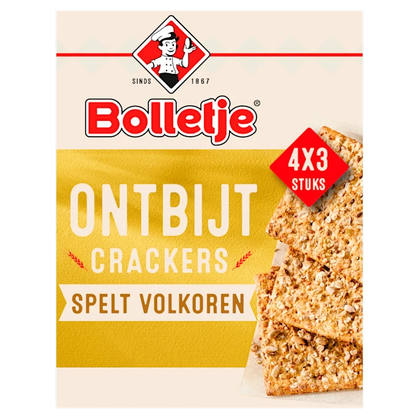 Bolletje Ontbijtcrackers spelt volkoren