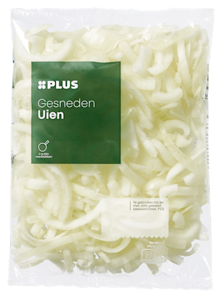 Uien gesneden