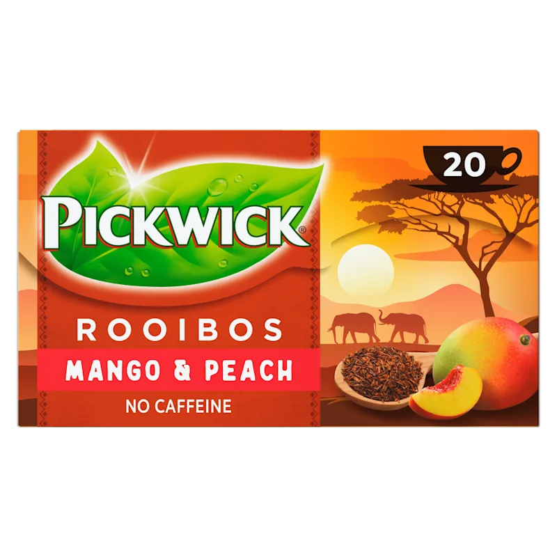 Pickwick Mango & perzik rooibos thee