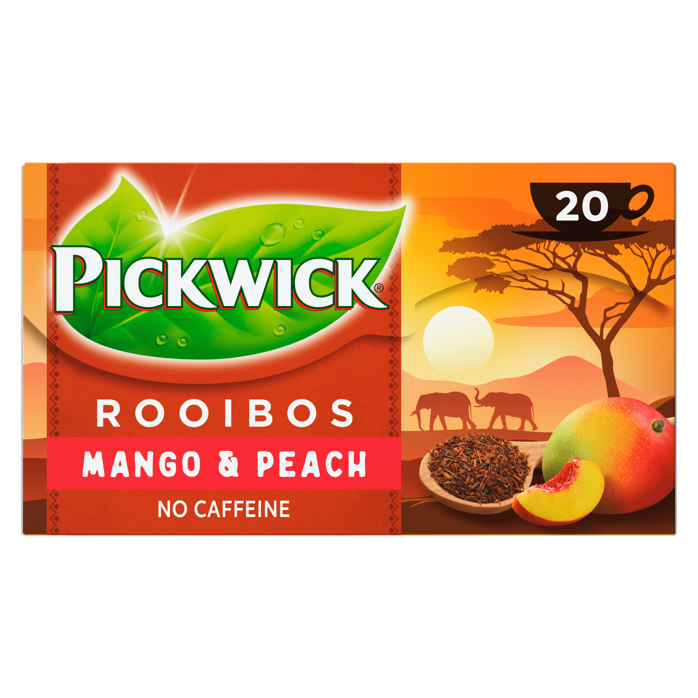 Pickwick Mango & Perzik Rooibos Thee - 12 X 20 Theezakjes - View #3
