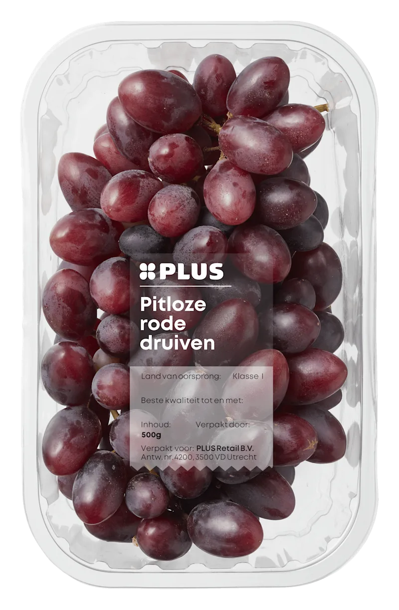 PLUS Druiven rood pitloos