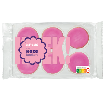 Mini roze koeken - PLUS