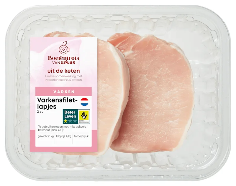 PLUS Boerentrots Varkensfiletlapjes 2 stuks
