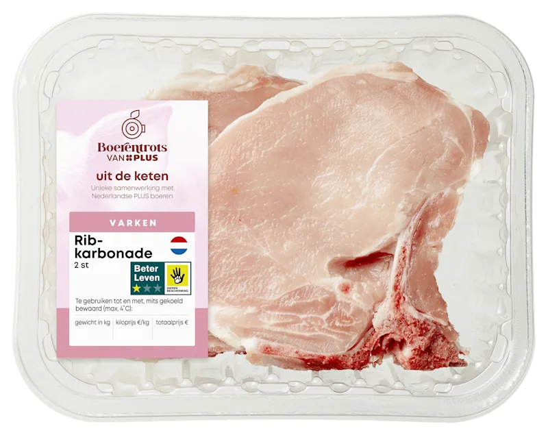 PLUS Boerentrots Ribkarbonade 2 stuks