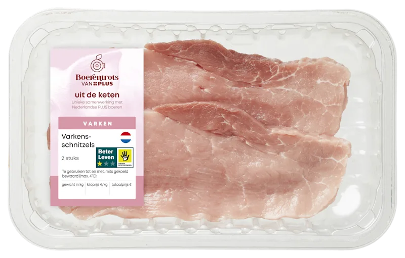 PLUS Boerentrots Varkensschnitzel 2 stuks