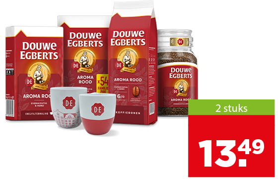Douwe Egberts, 2 stuks voor 13.49