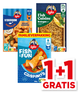 Iglo aanbieding, 1+1 GRATIS.