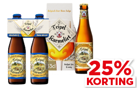 Tripel Karmelet met 50% korting.