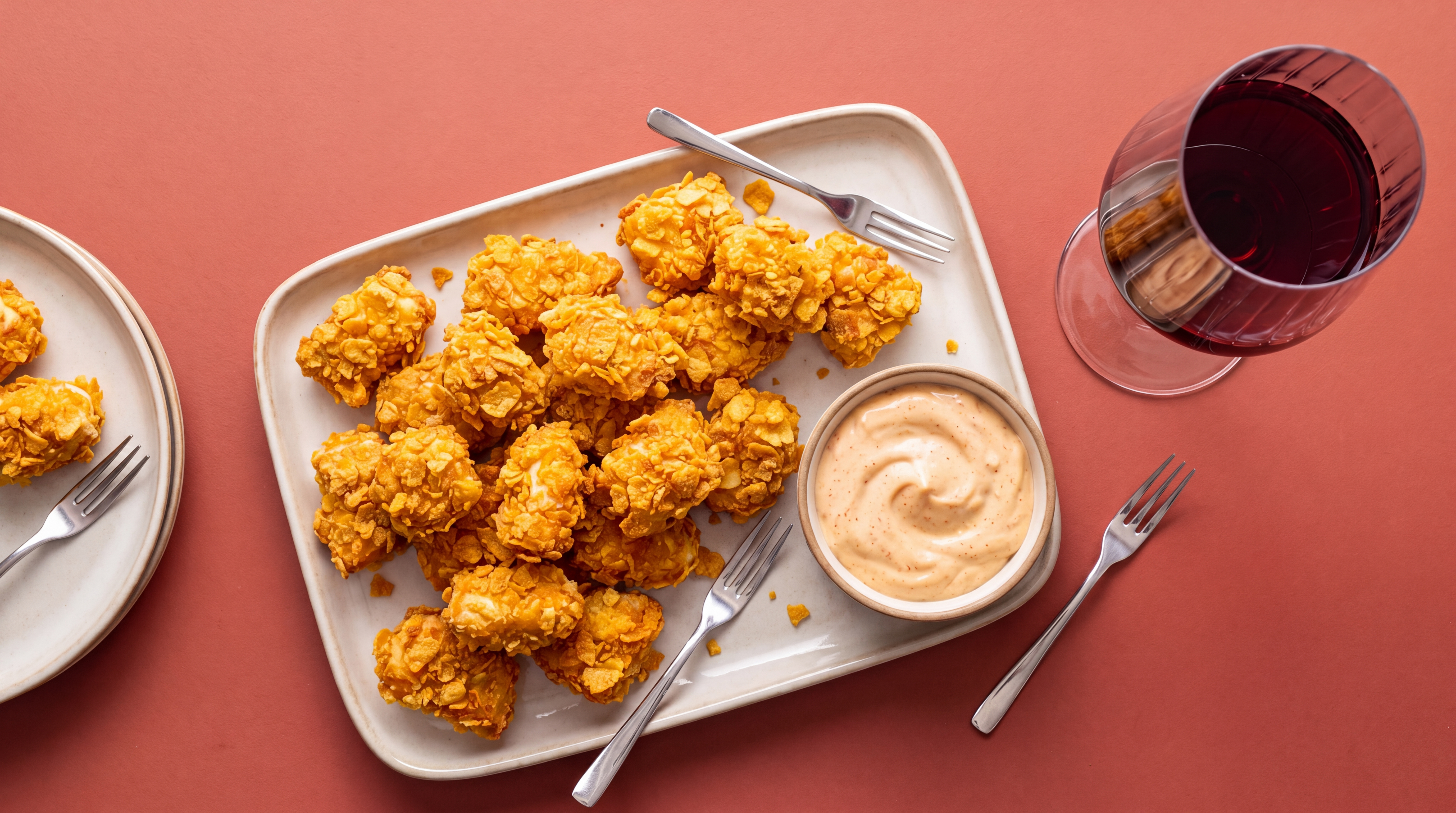 Krokante kip met cornflakes uit de airfryer