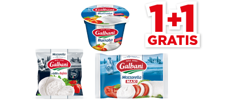 Galbani kaas 1+1 gratis