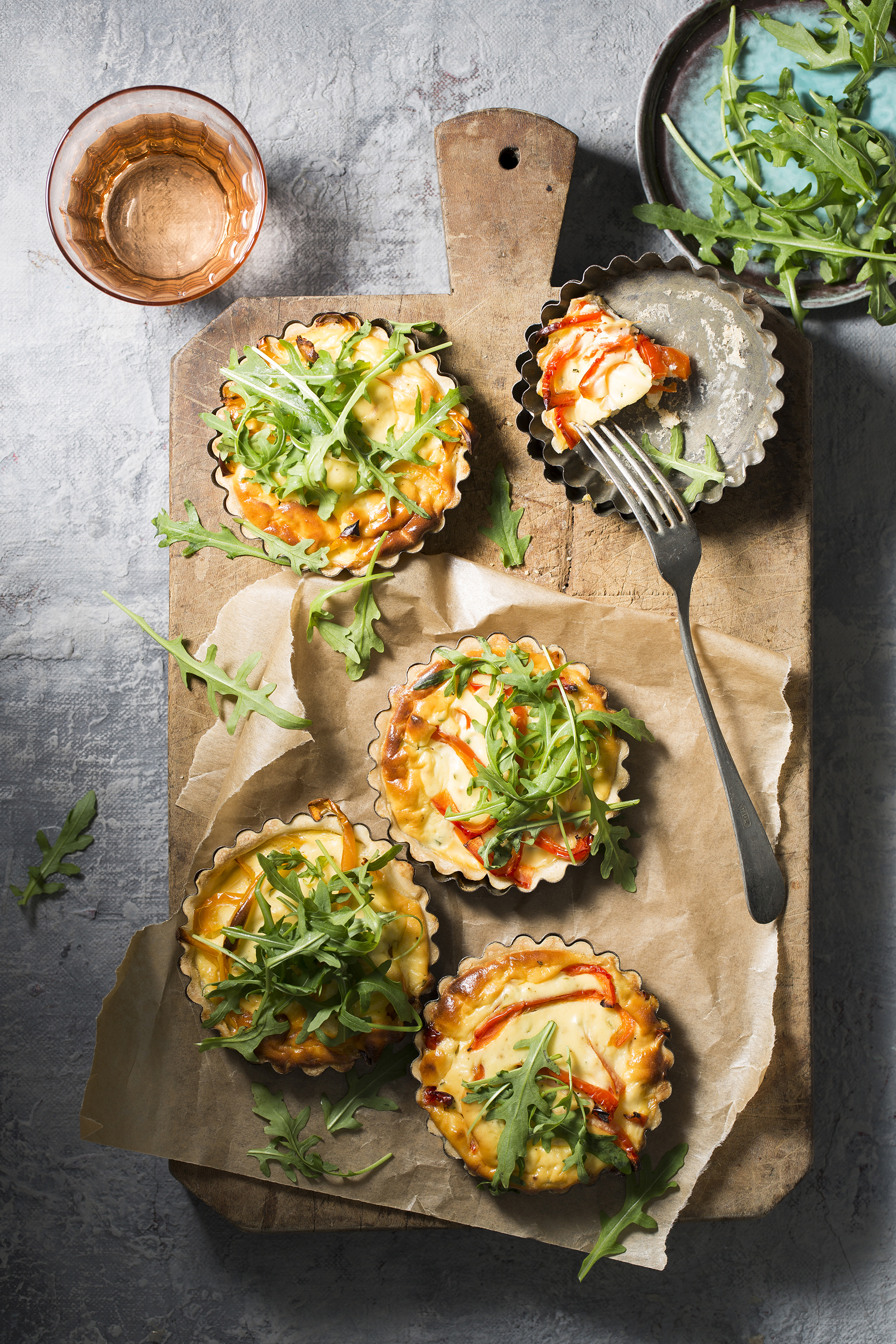 Paprikataartje met ricotta