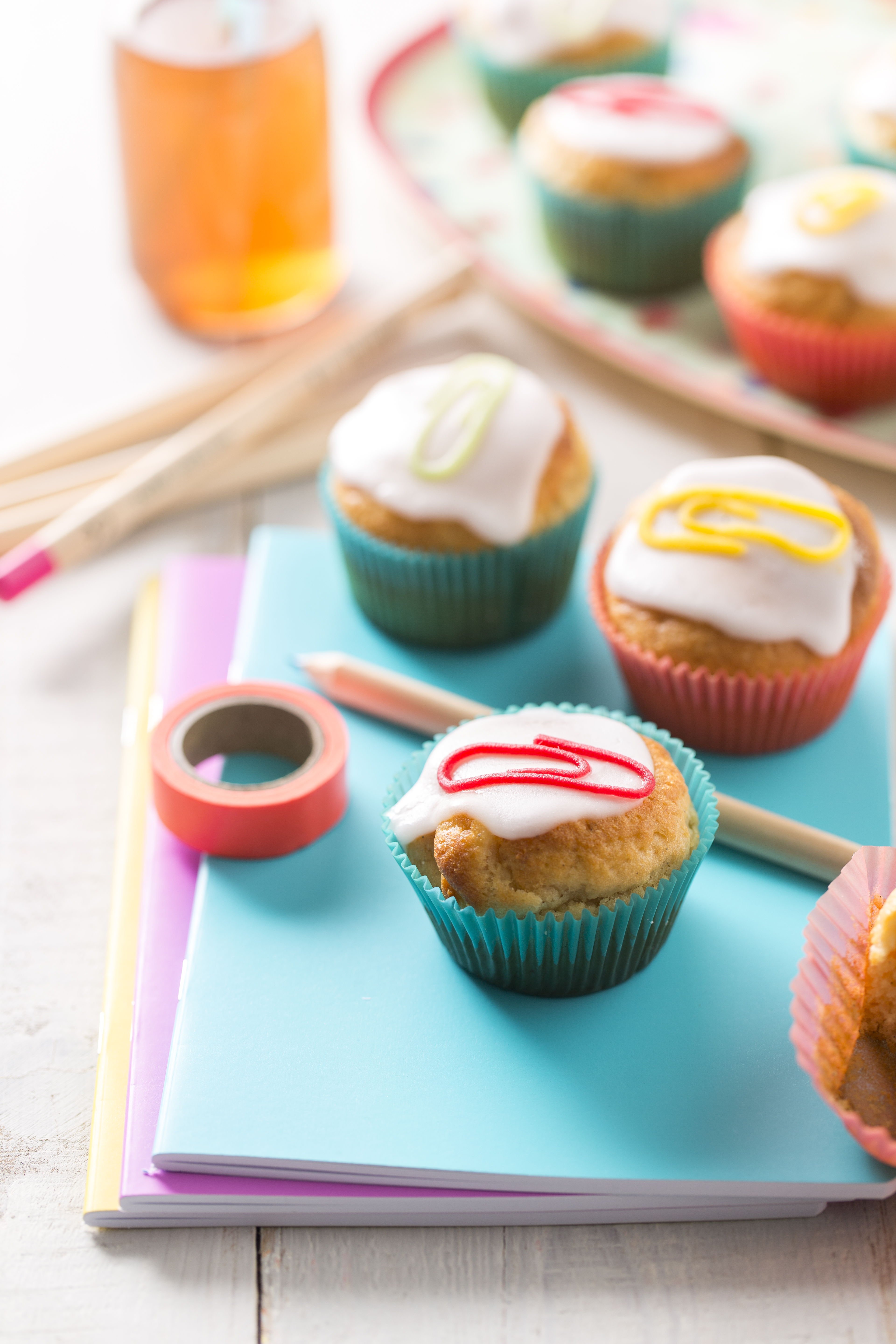 Vanillemuffins met paperclips