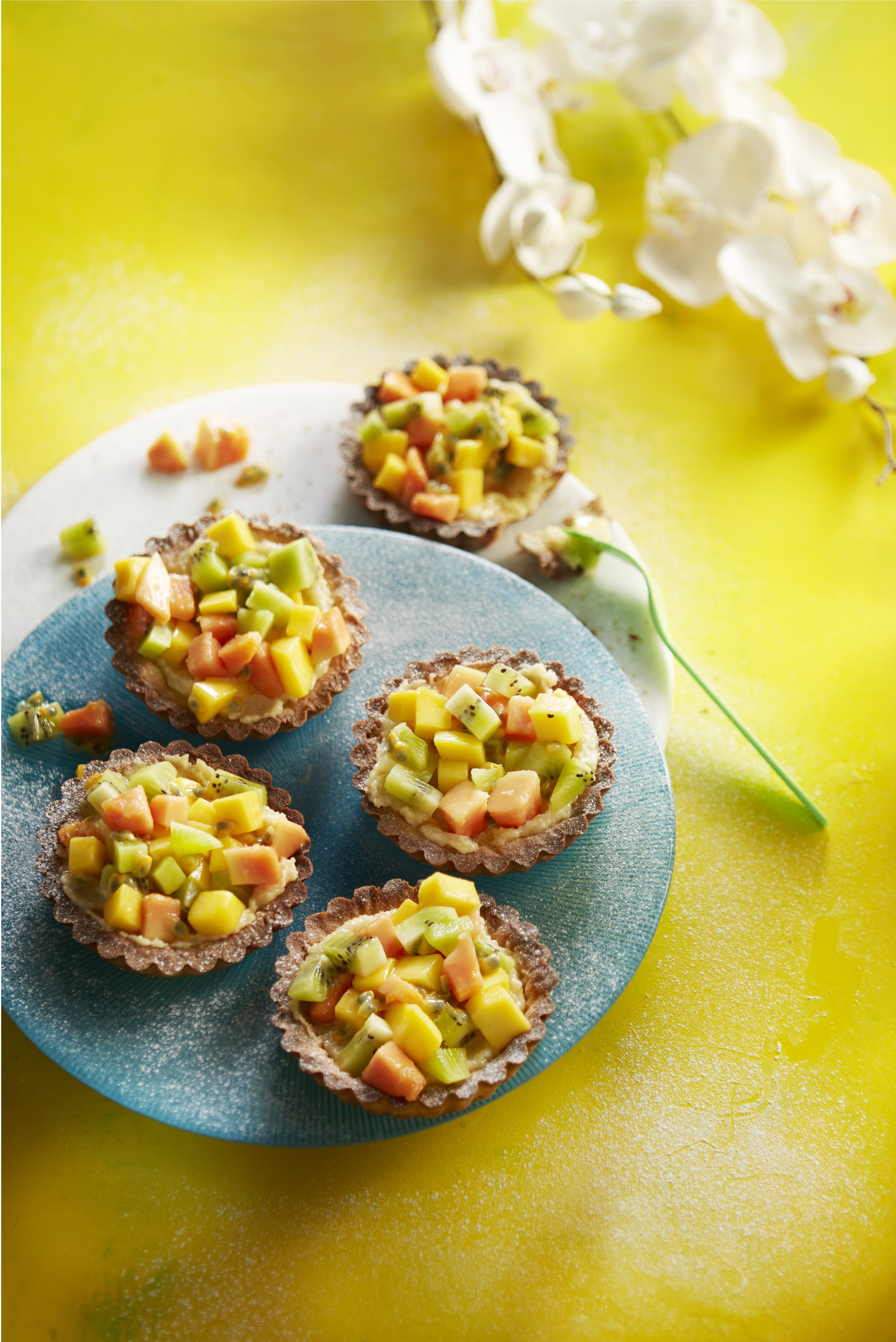 Tropische vruchtentaartjes