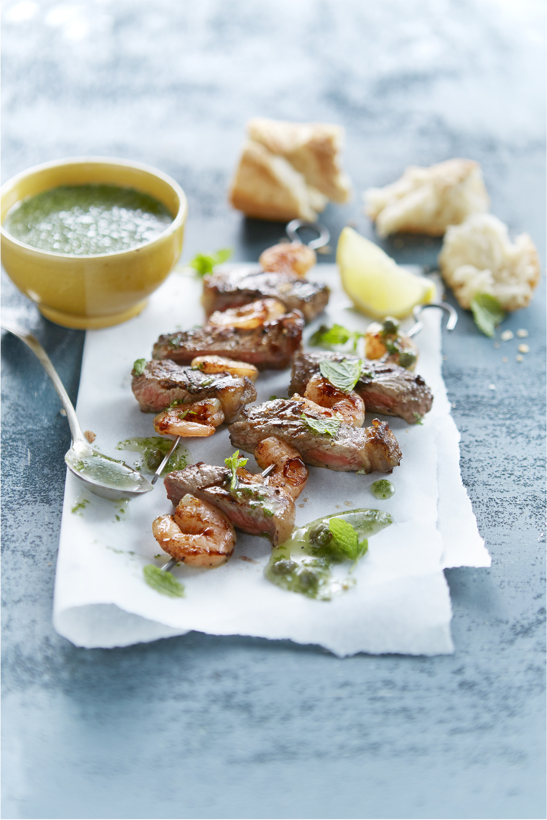 Surf & turf met salsa verde