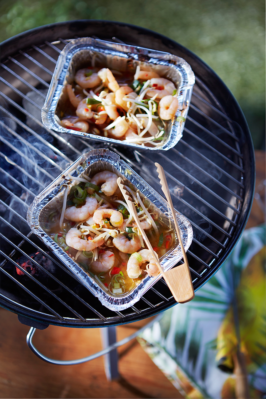 Oosterse garnalen met taugé