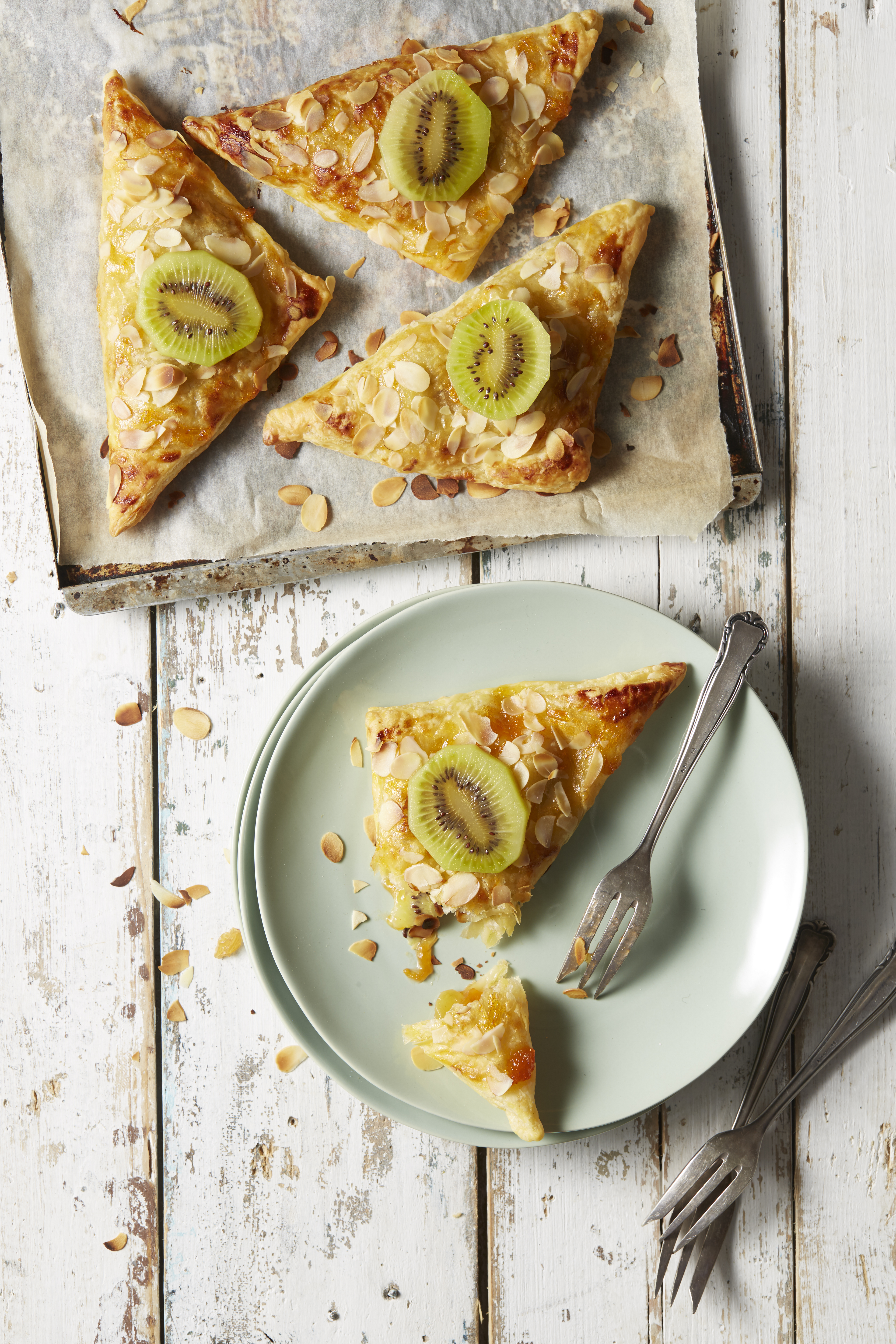 Kiwiflapjes met amandel