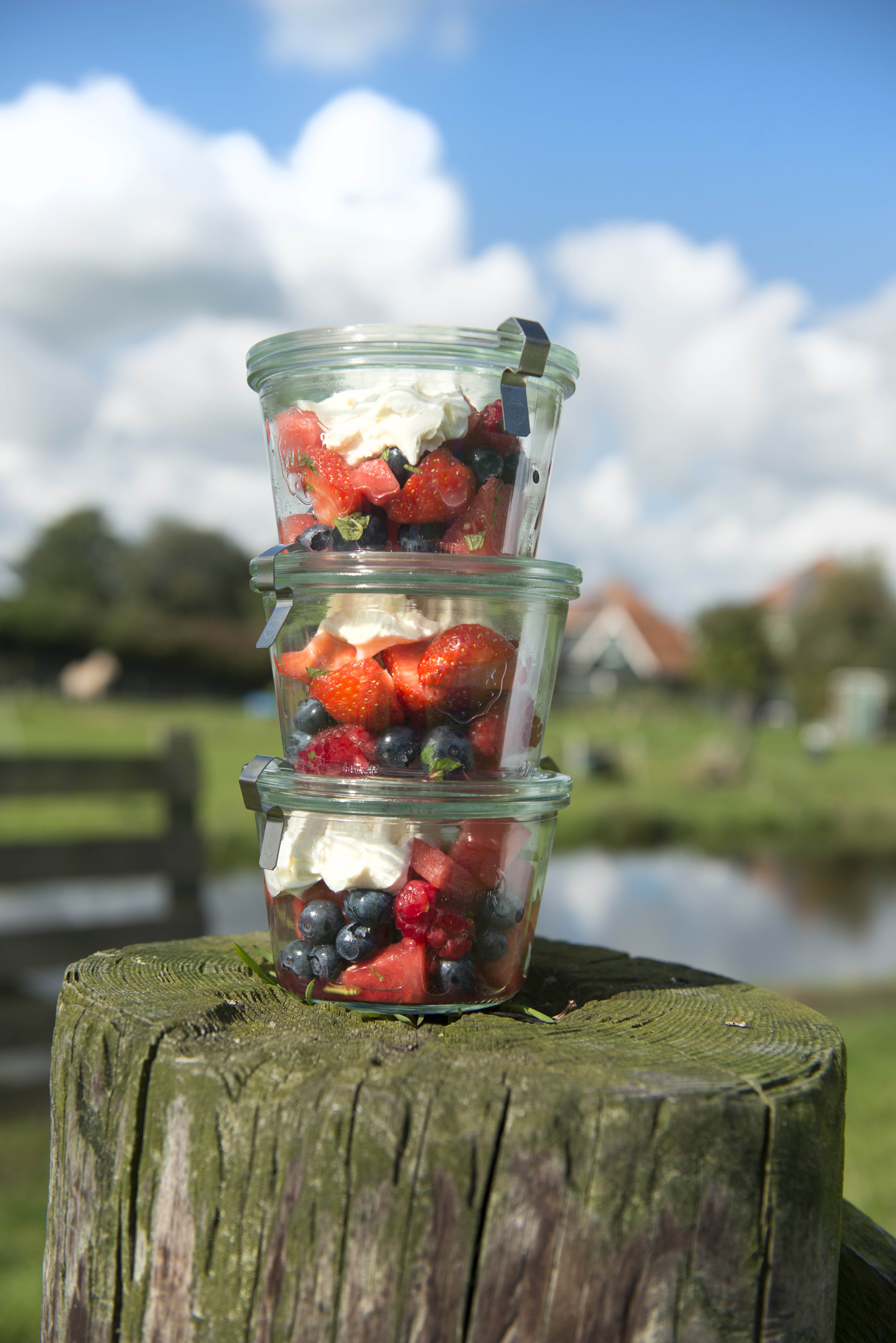 Fruitsalade met vanillemascarpone