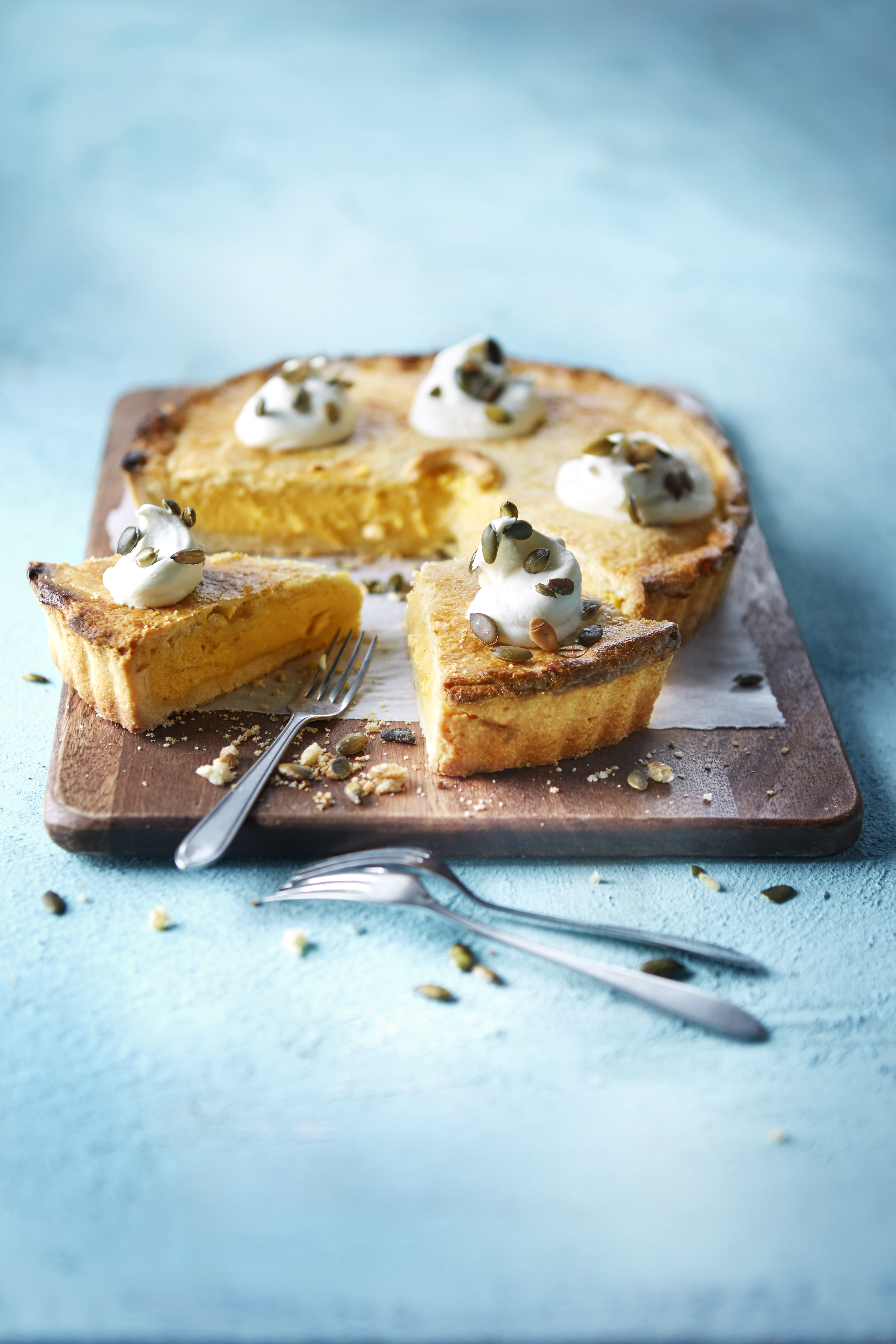 Pompoentaart met vanille en ricotta