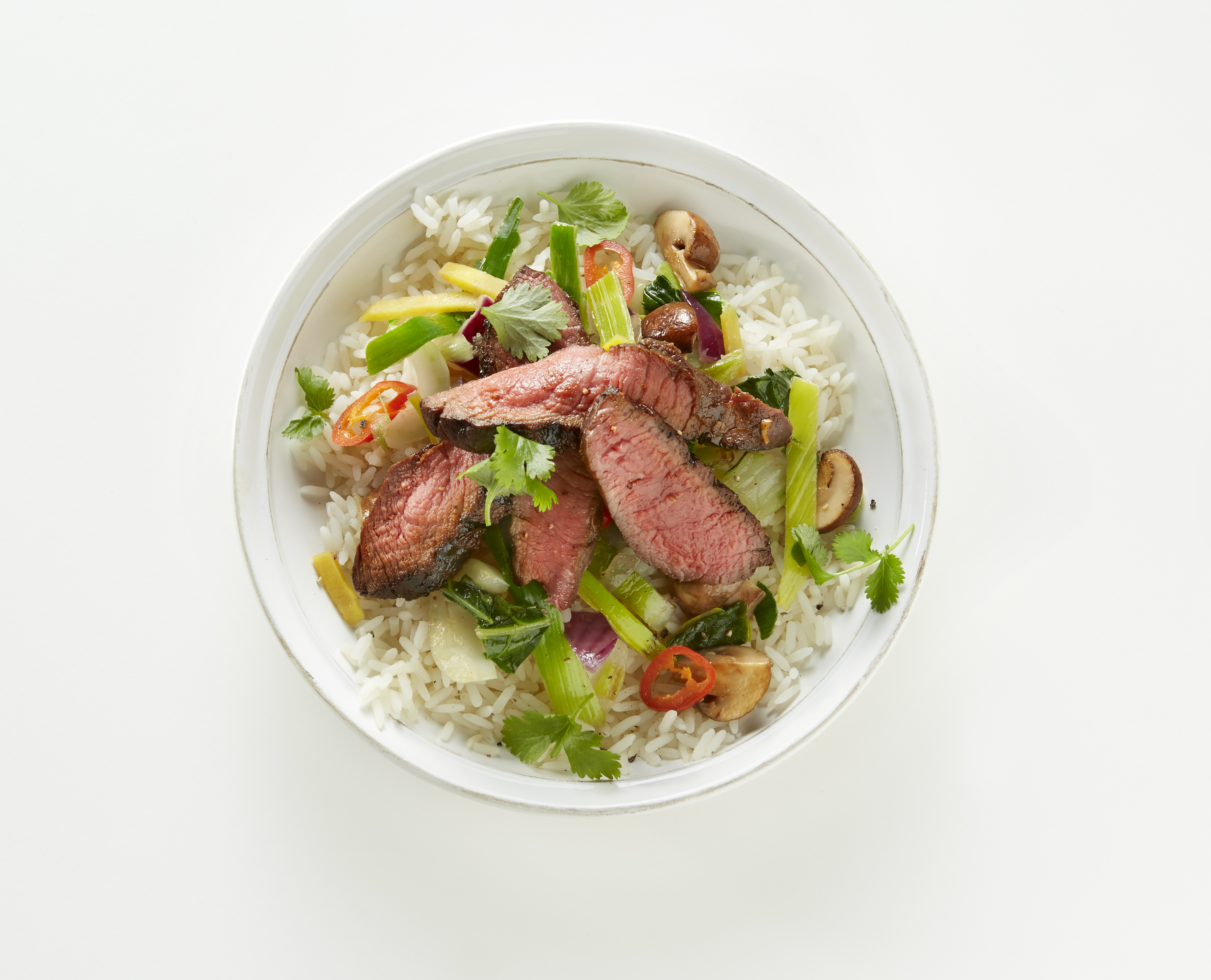 Biefstuk met oosterse wokgroenten