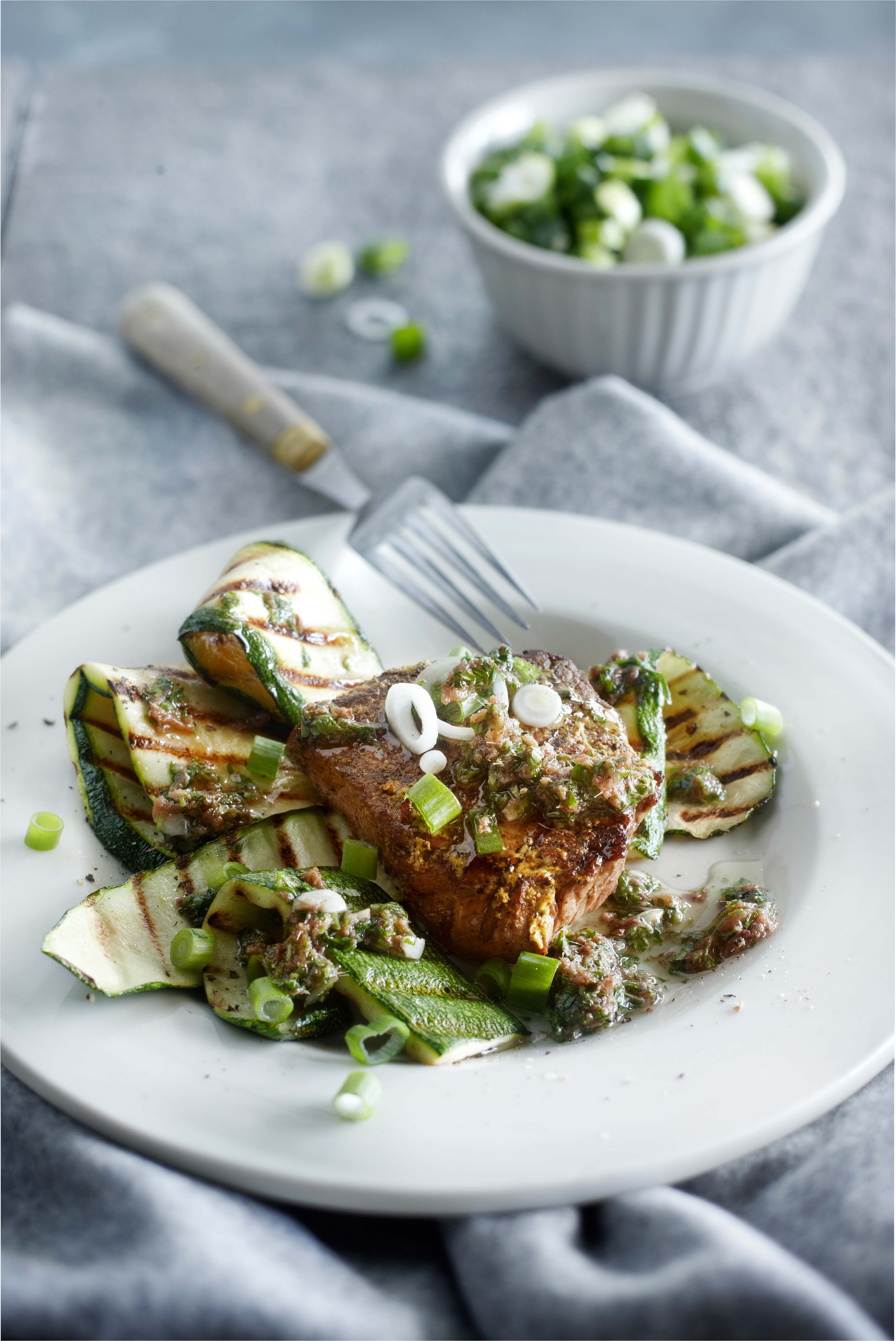 Biefstuk met ansjovisdressing