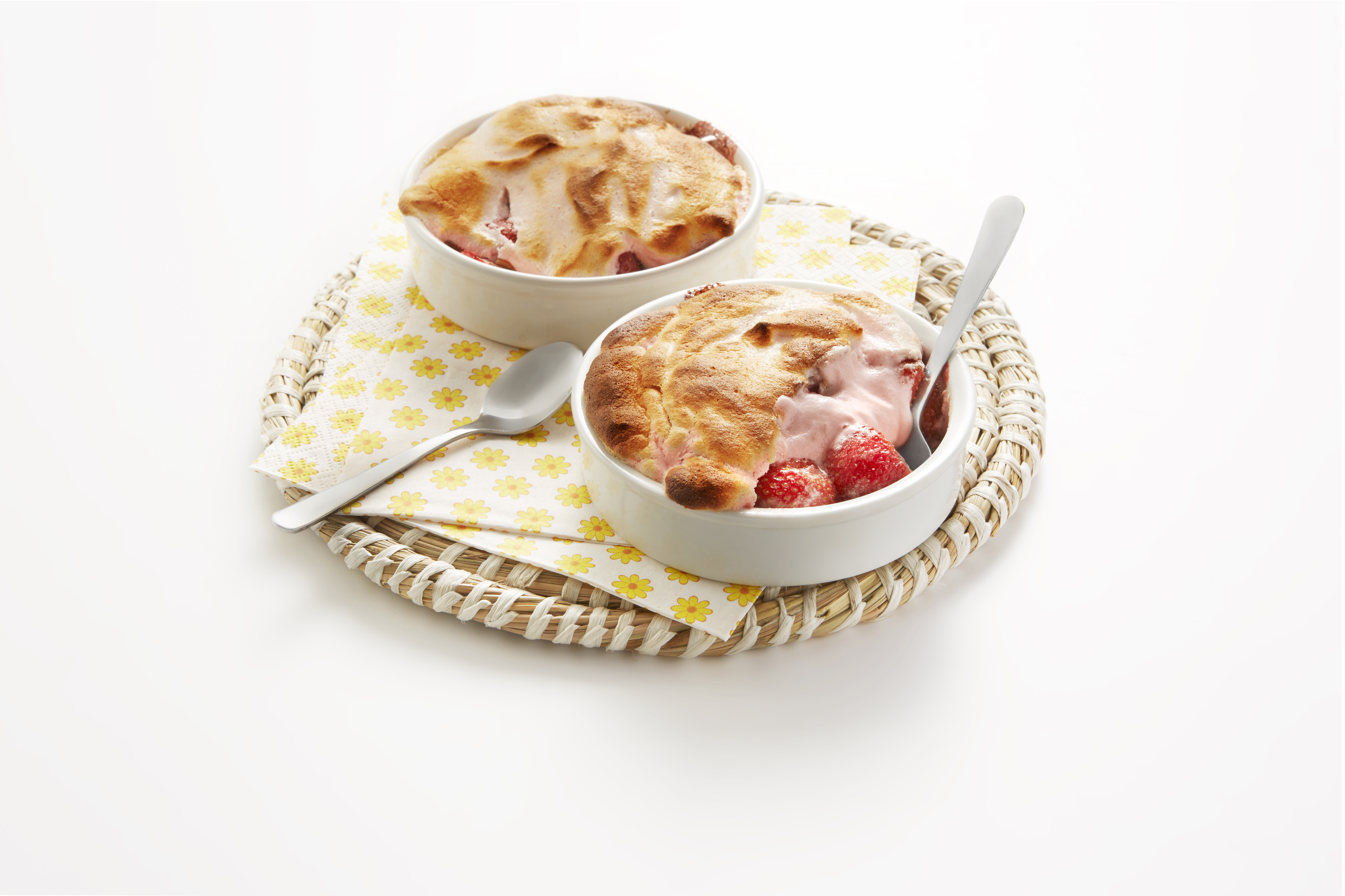 Limoen-aardbei-kwarkgratin