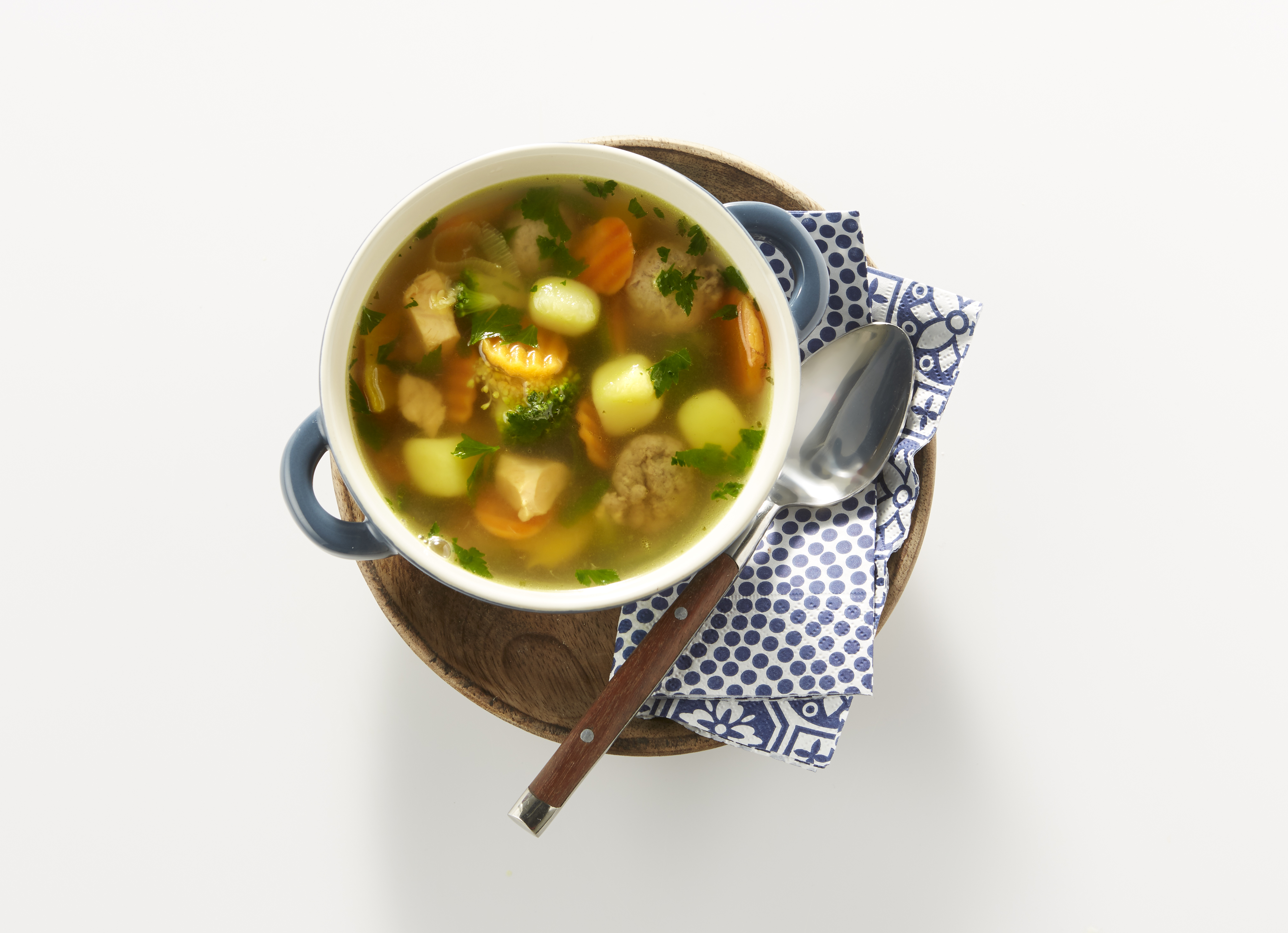 Wintergroentesoep met balletjes