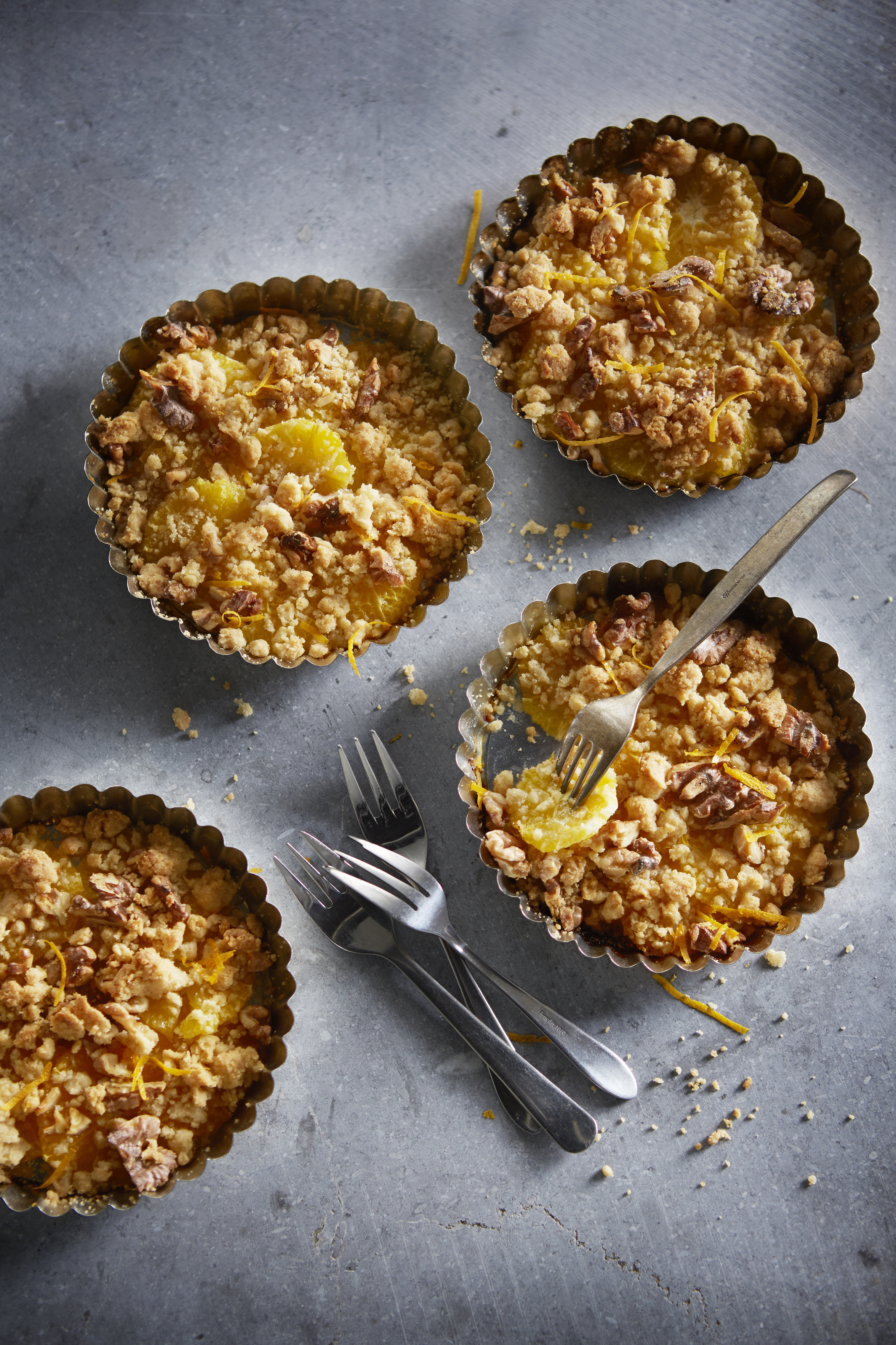 Sinaasappel-notencrumble