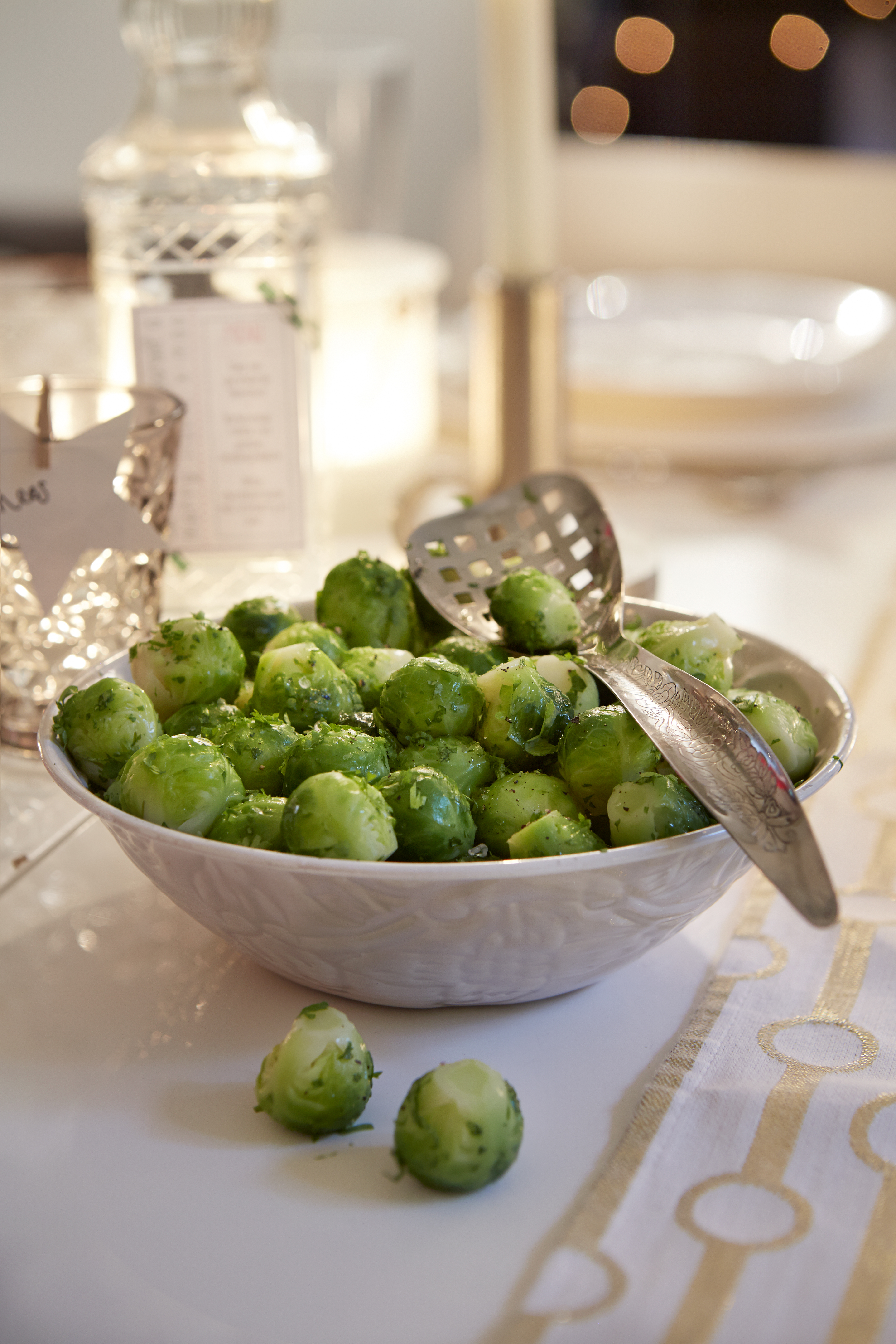 Geglaceerde spruitjes met balsamico