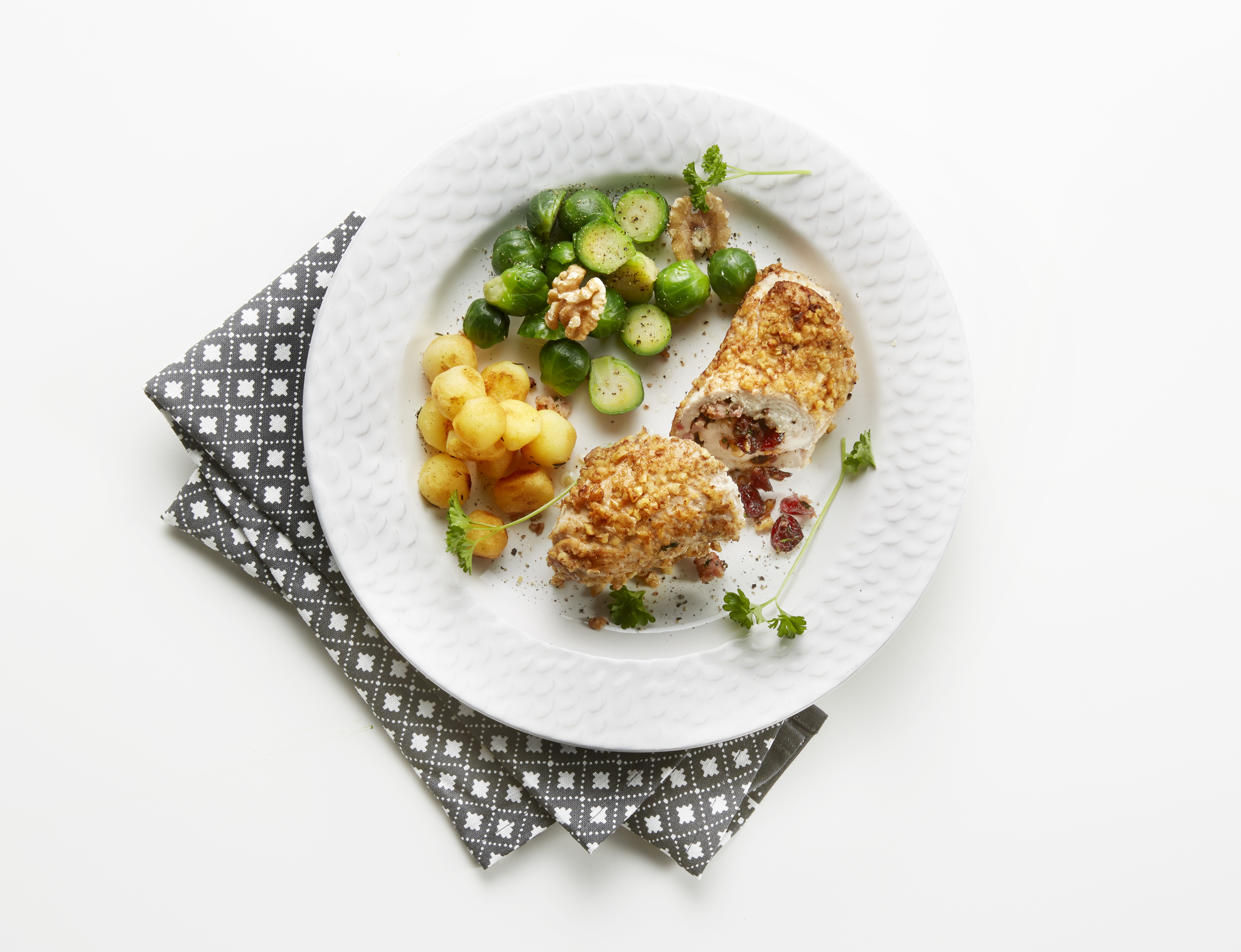 Gevulde kiprolletjes met cranberry's en kaneel