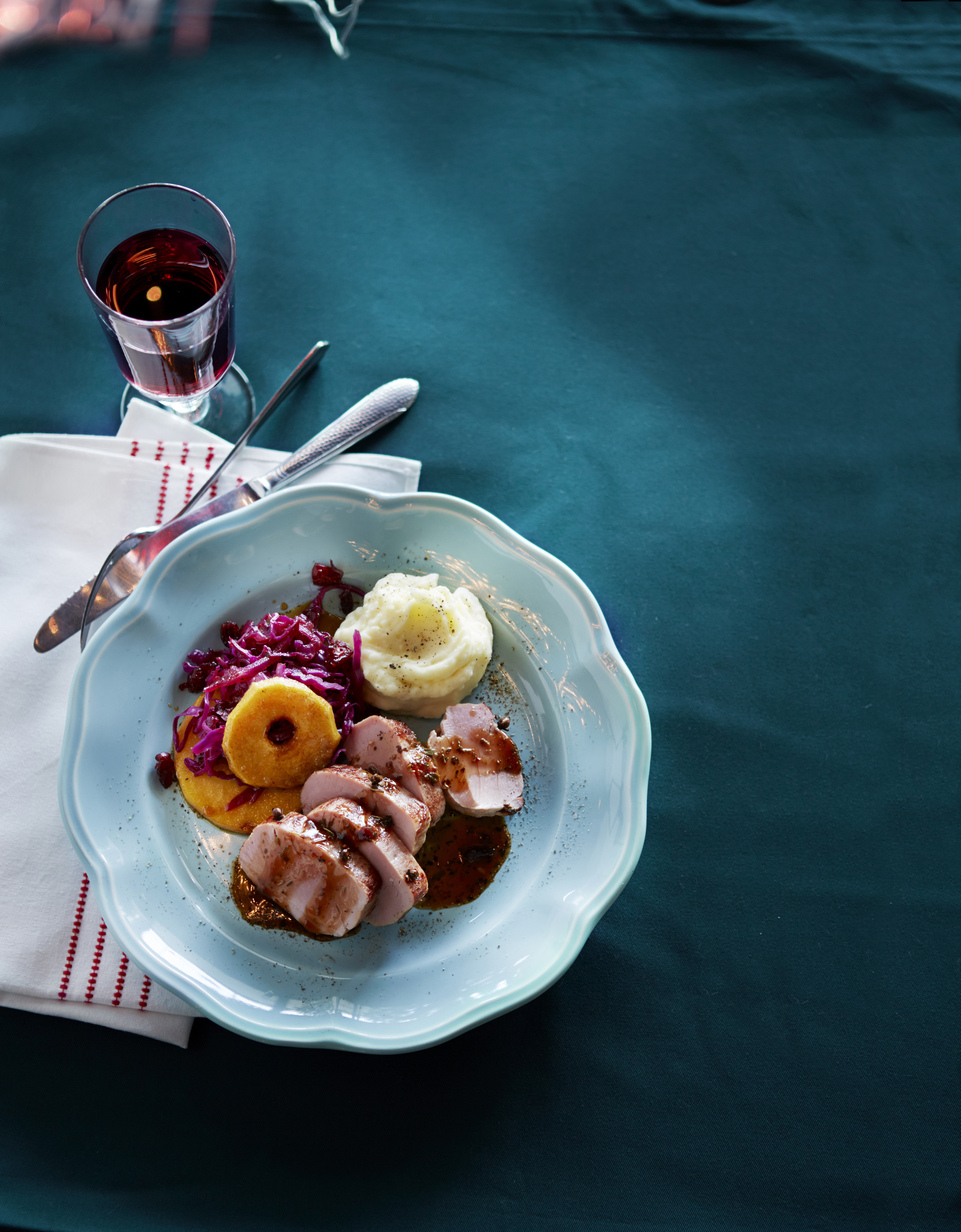 Varkenshaas met appeljus