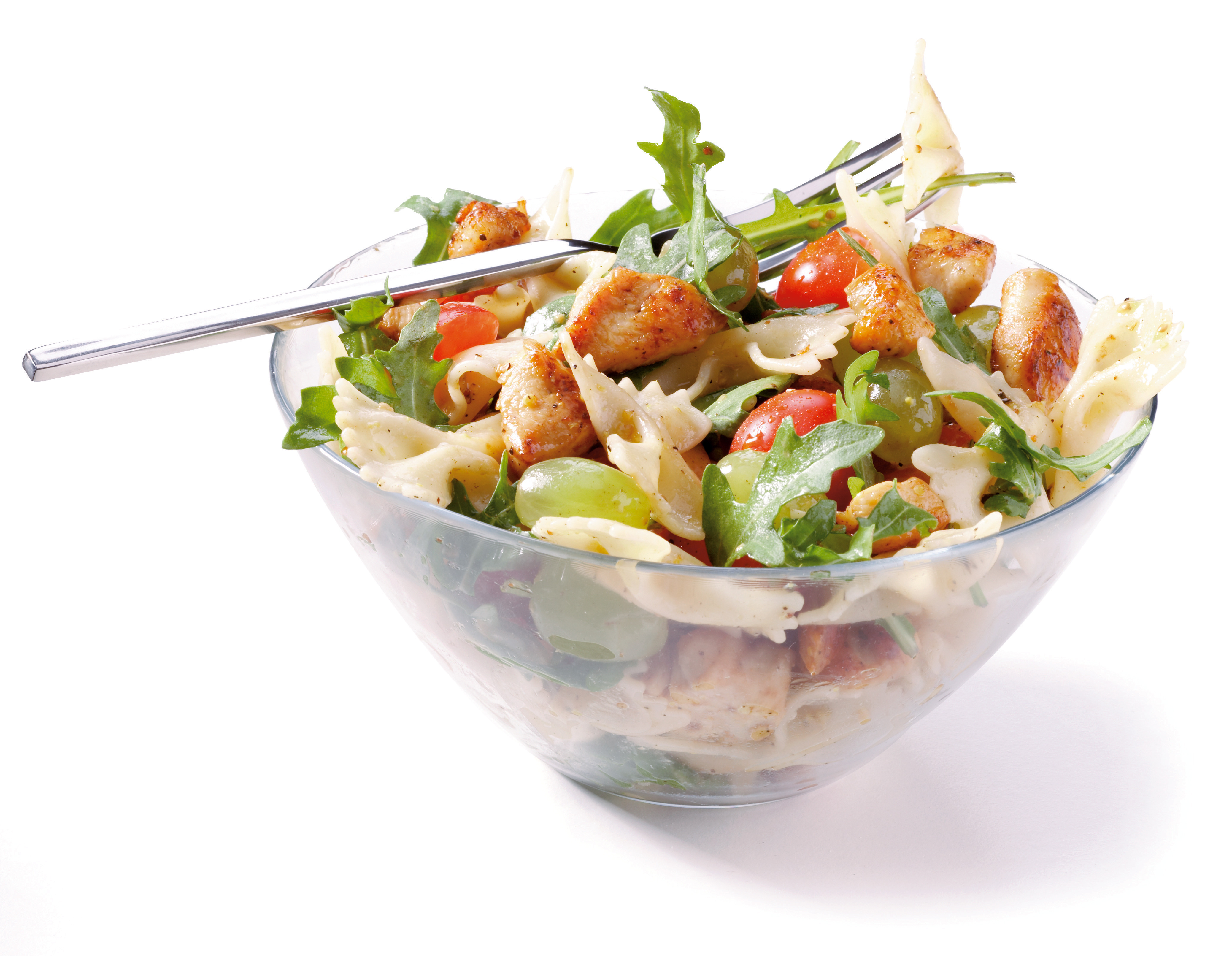 Toscaanse kipsalade met rucola en druiven