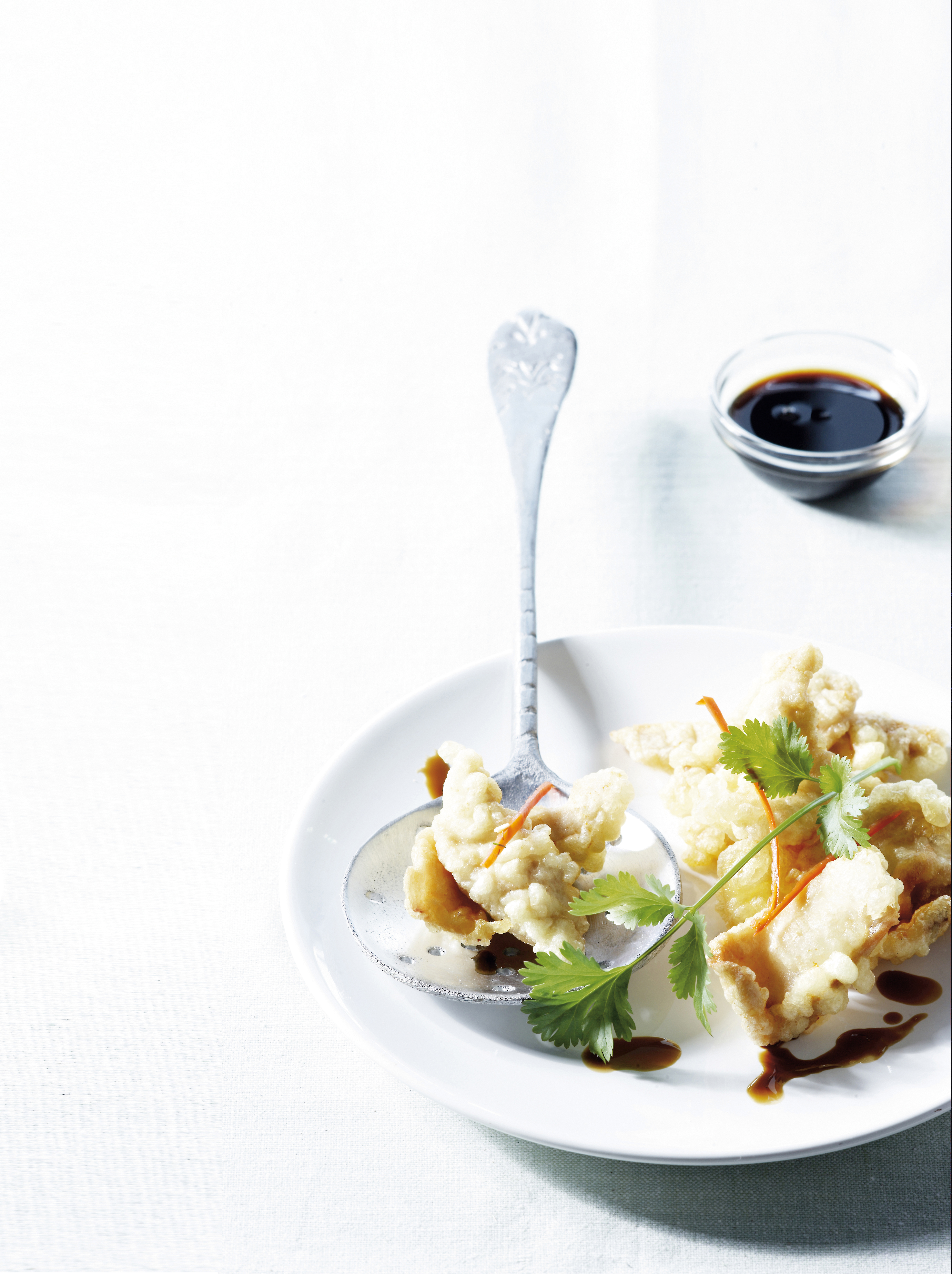 Tempura van gemarineerde kip