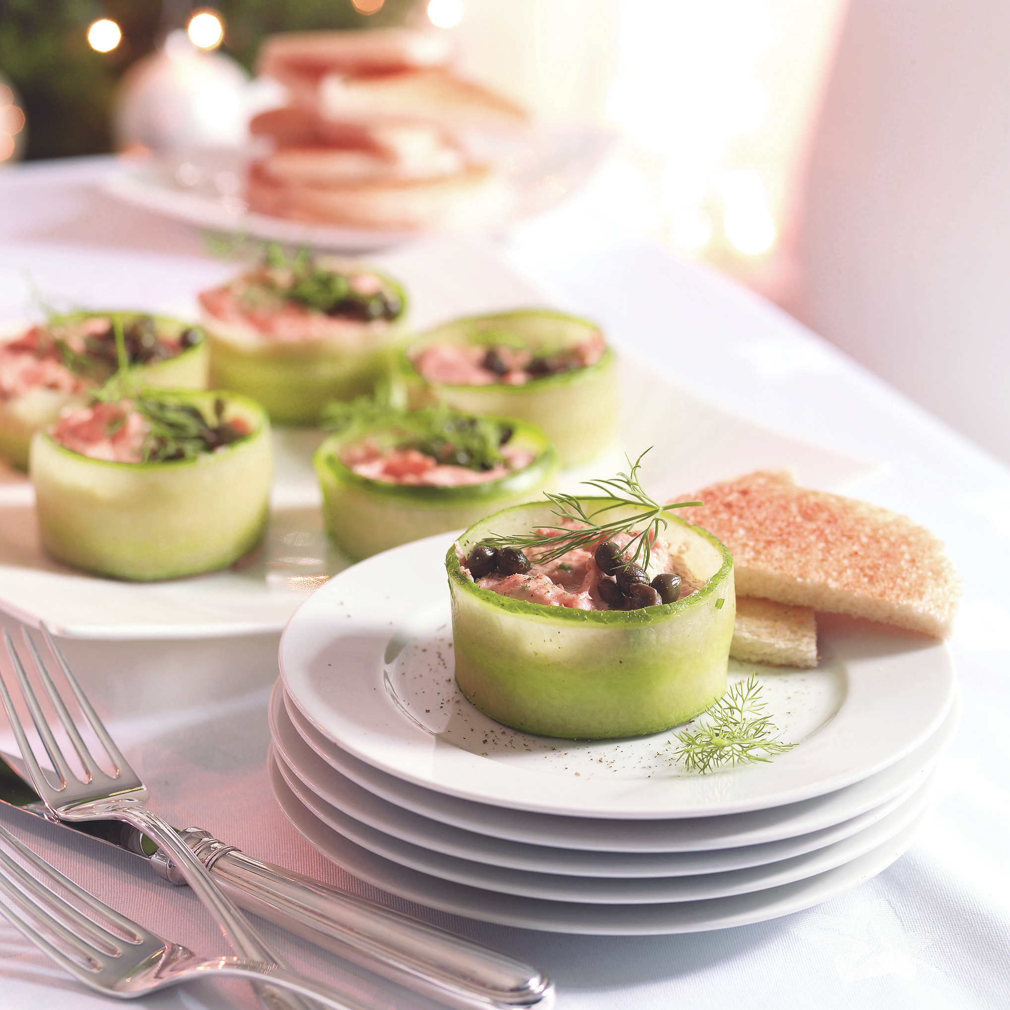 Taartje van zalmmousse