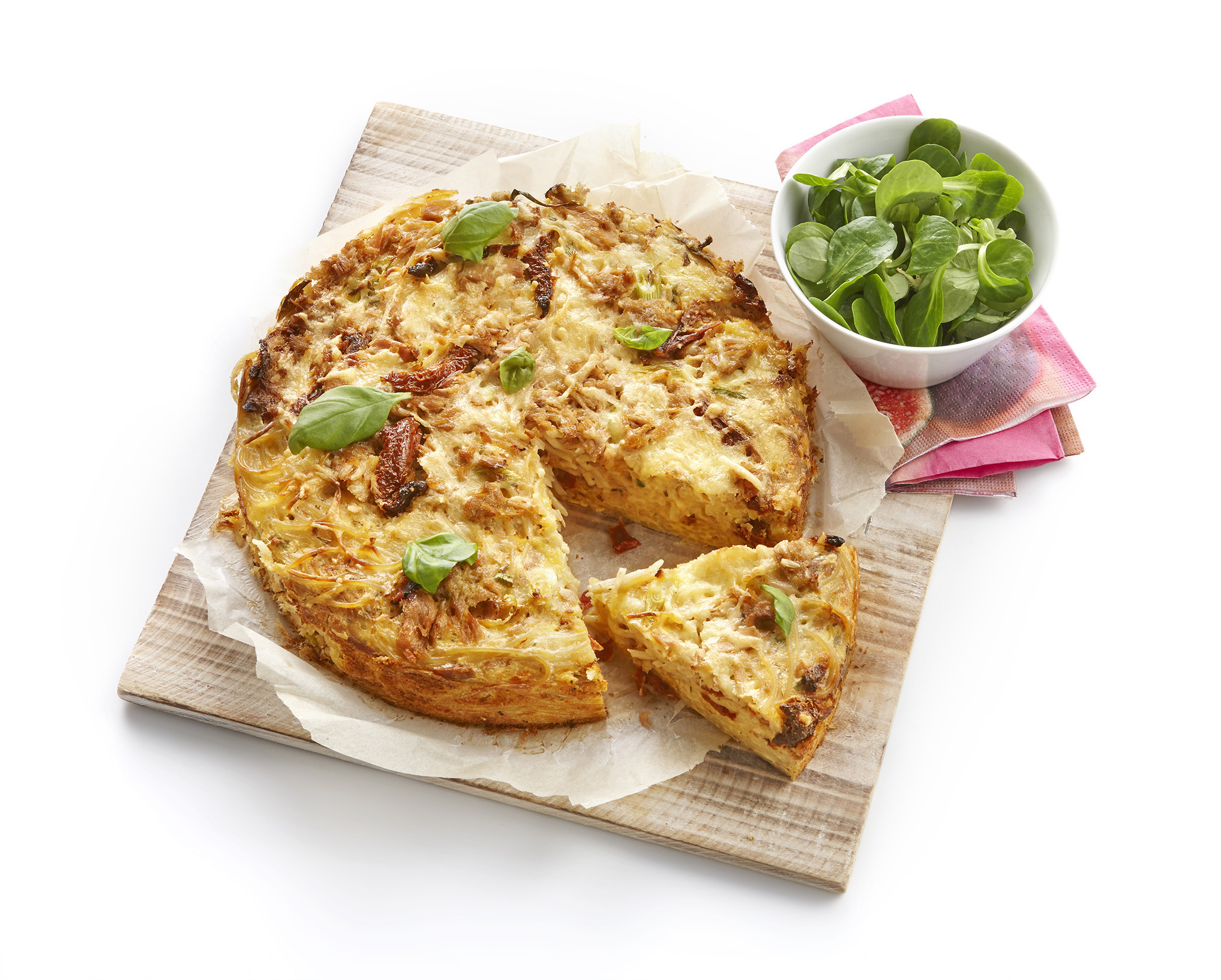 Spaghettitaart met tonijn