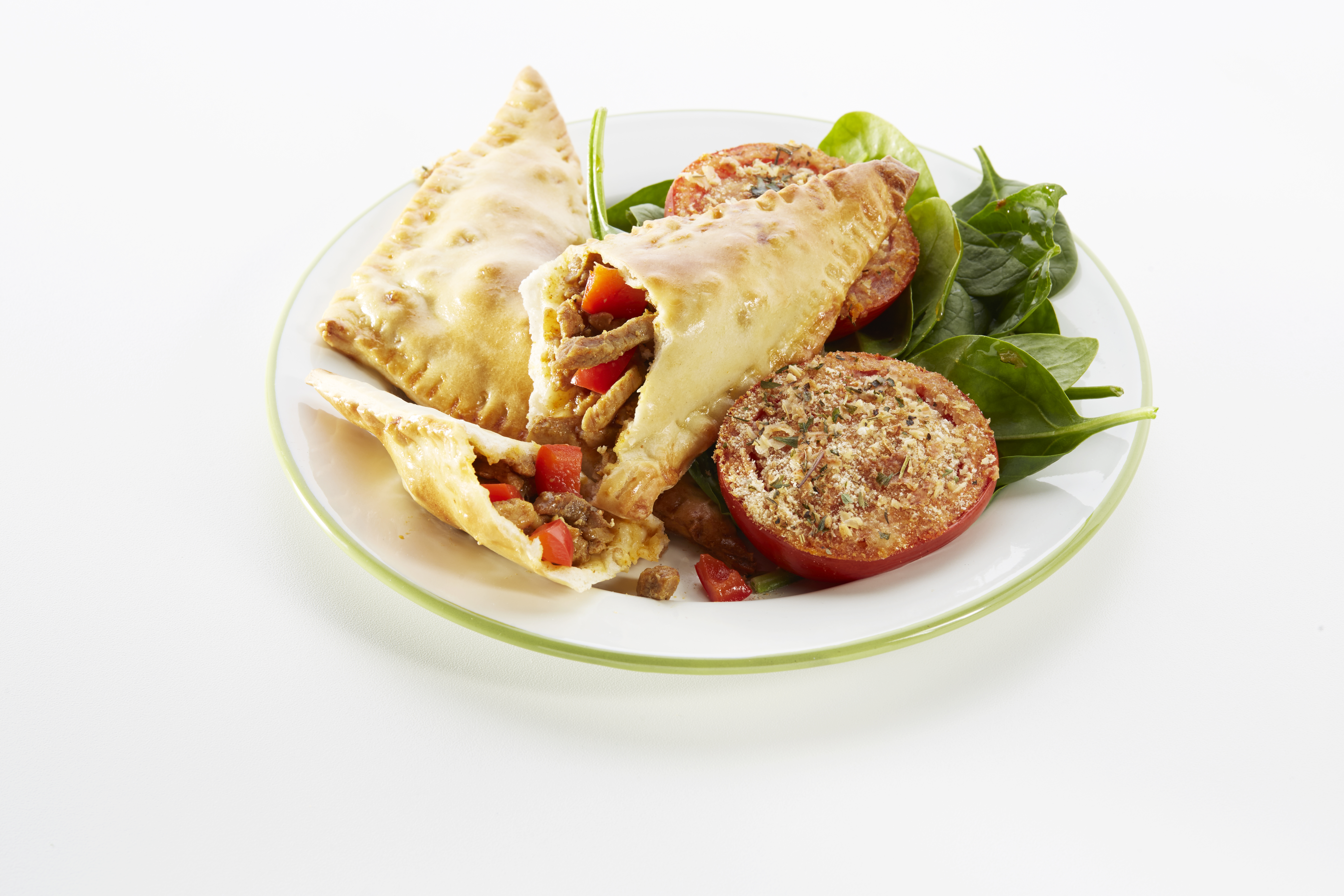 Shoarmaflappen met gepofte tomaat