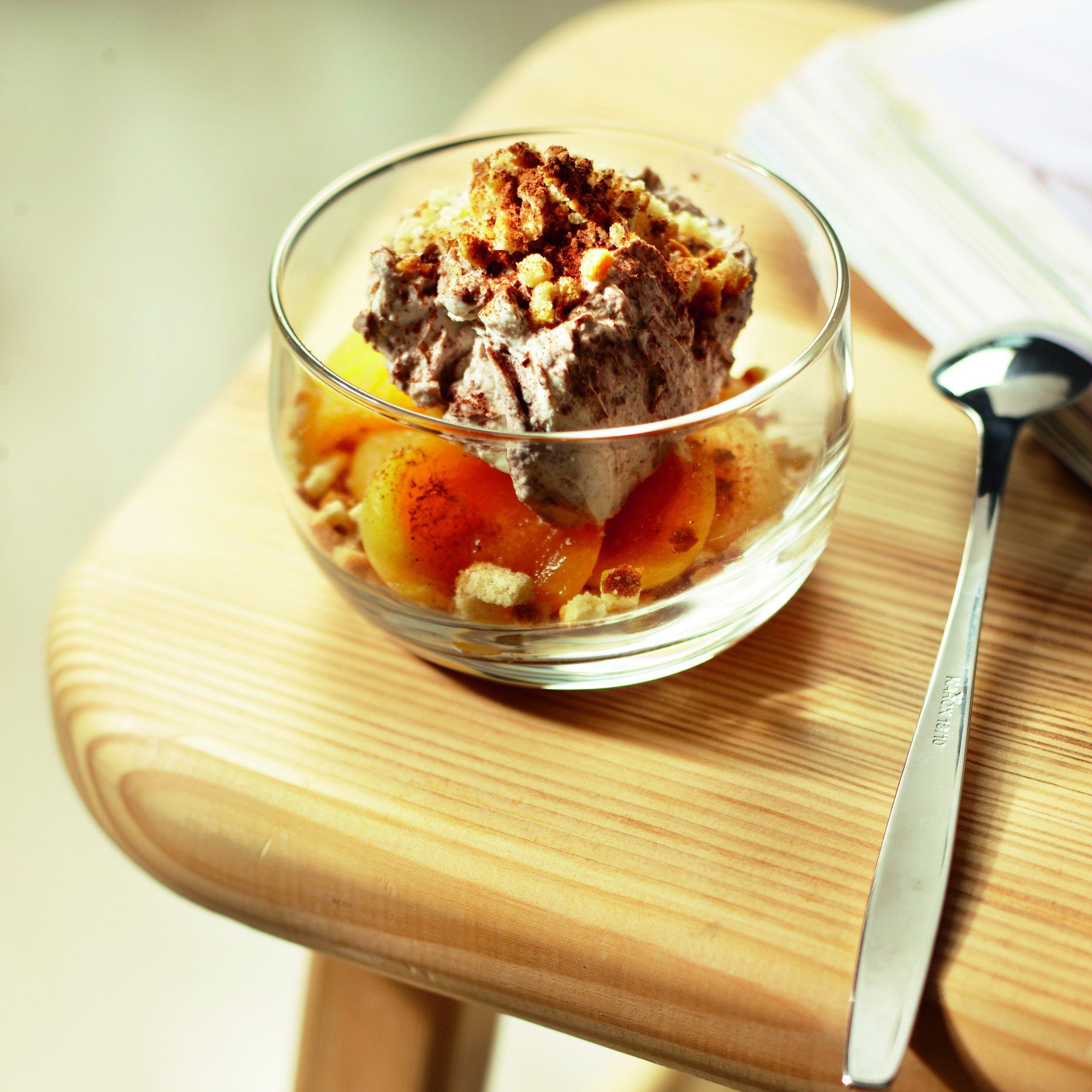 Chocoladecrème met abrikozen