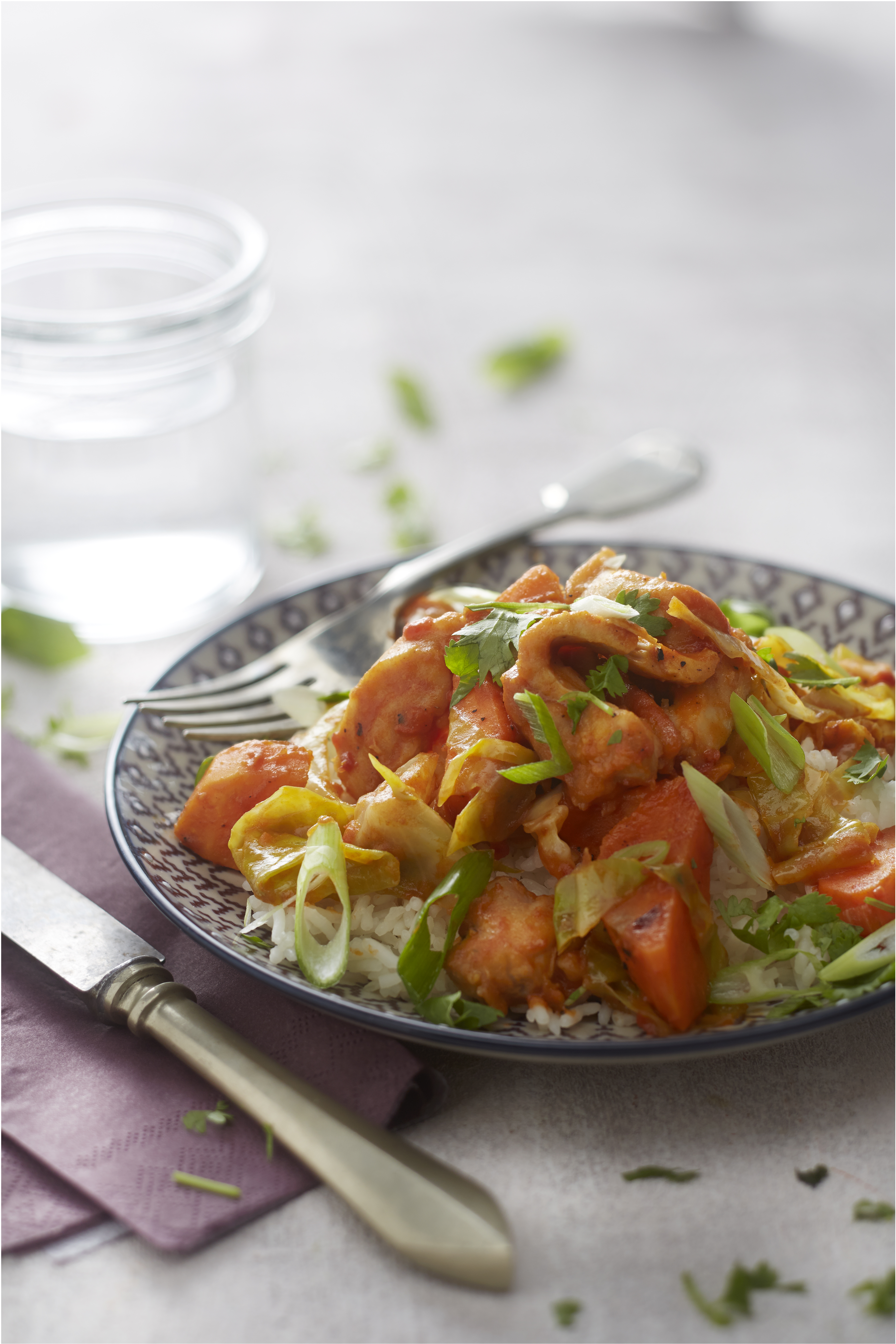 Curry met zoete aardappel