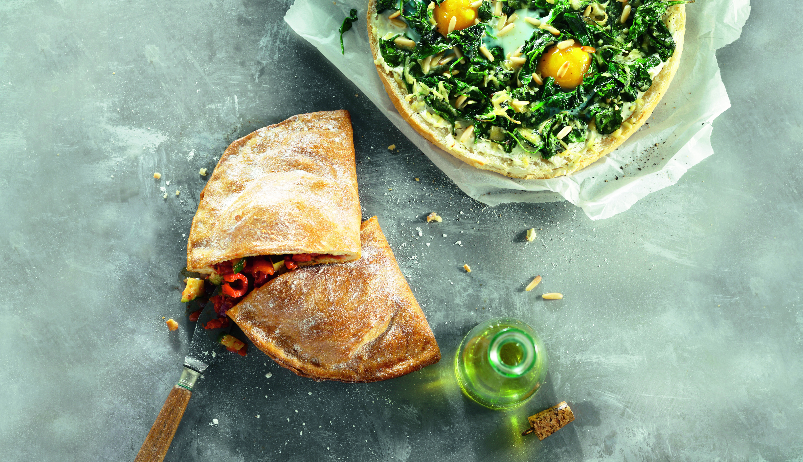 Calzone met courgette, paprika en kaas