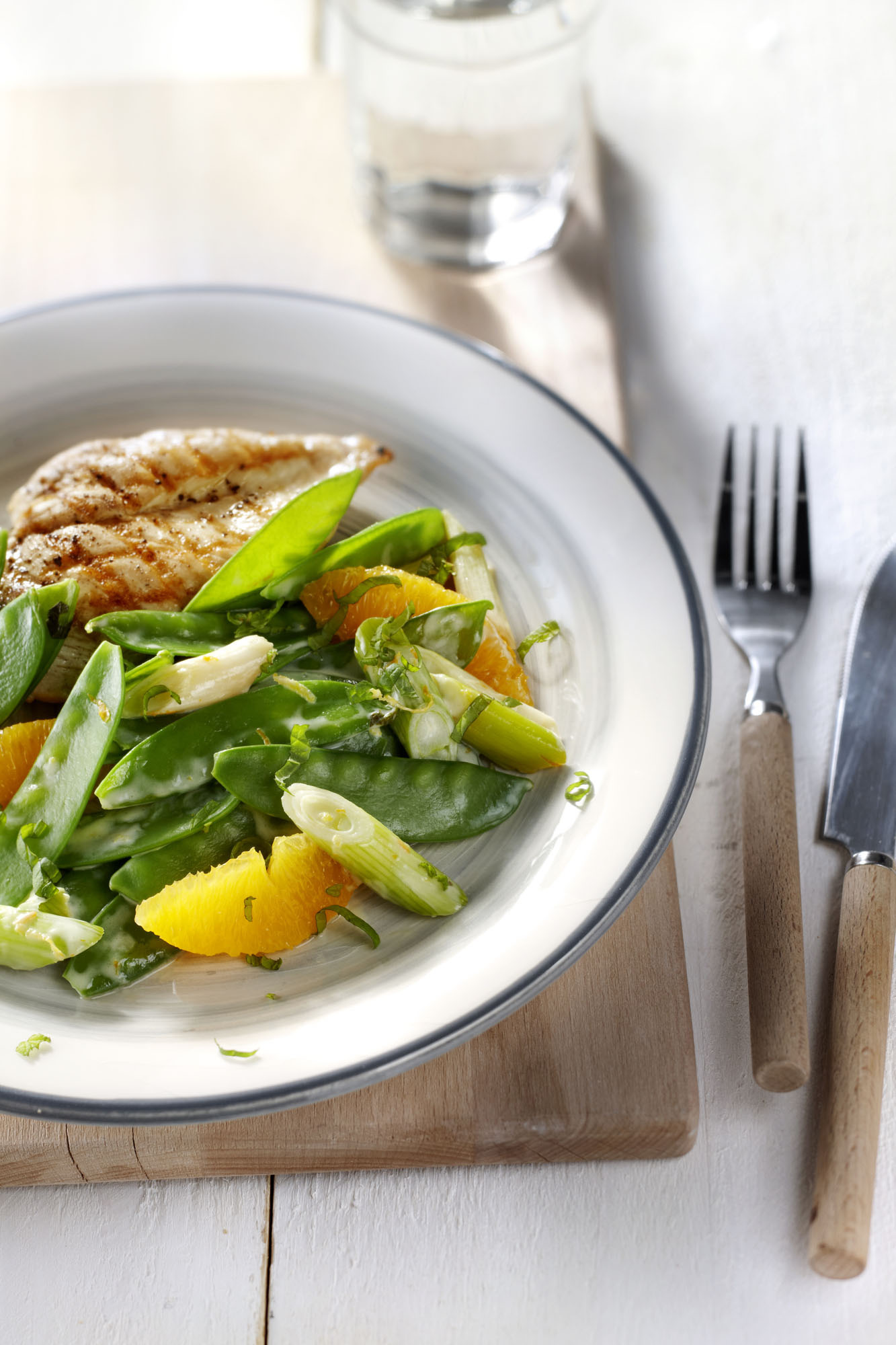 Peultjes met sinaasappel en munt