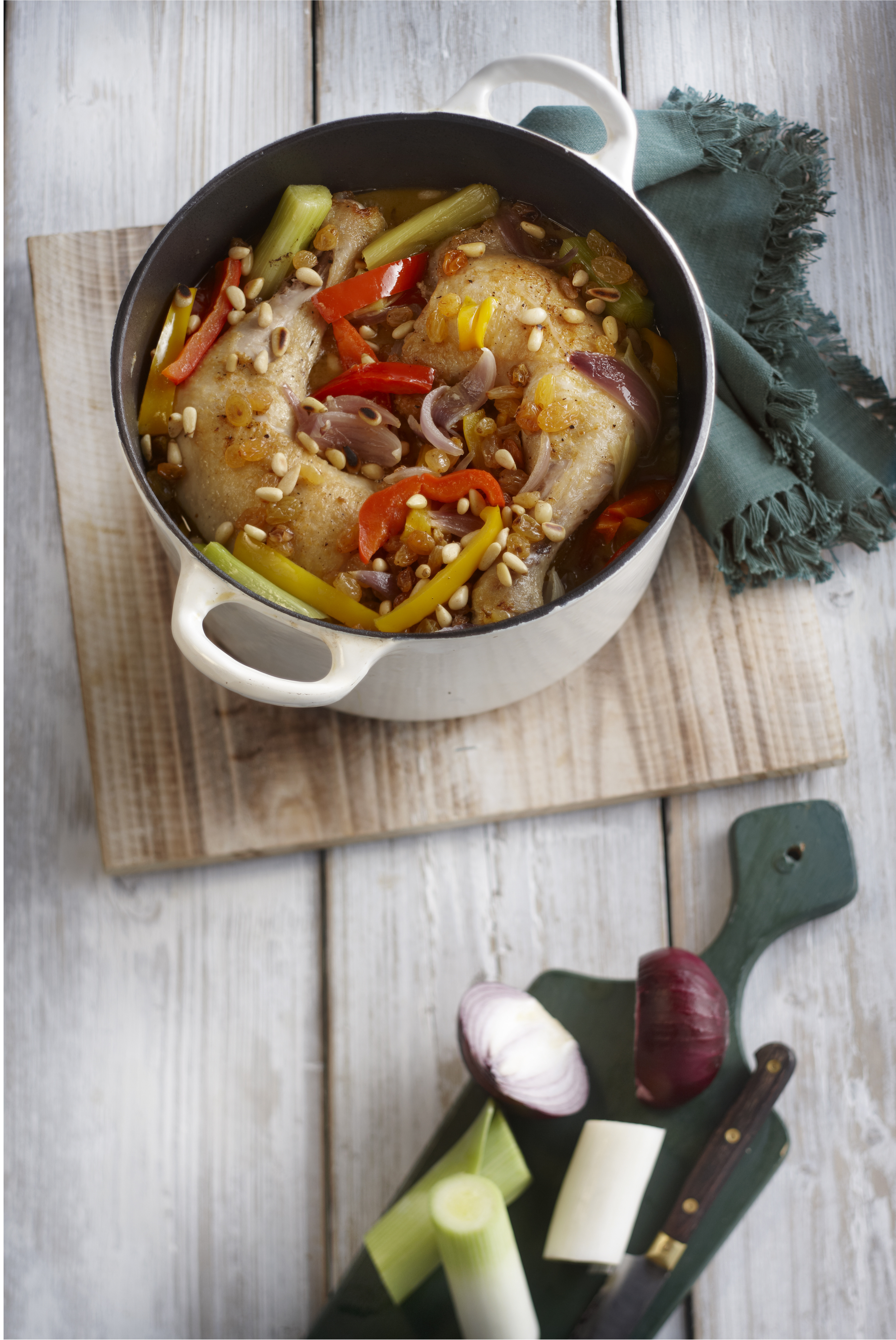 Kip gestoofd in witbier