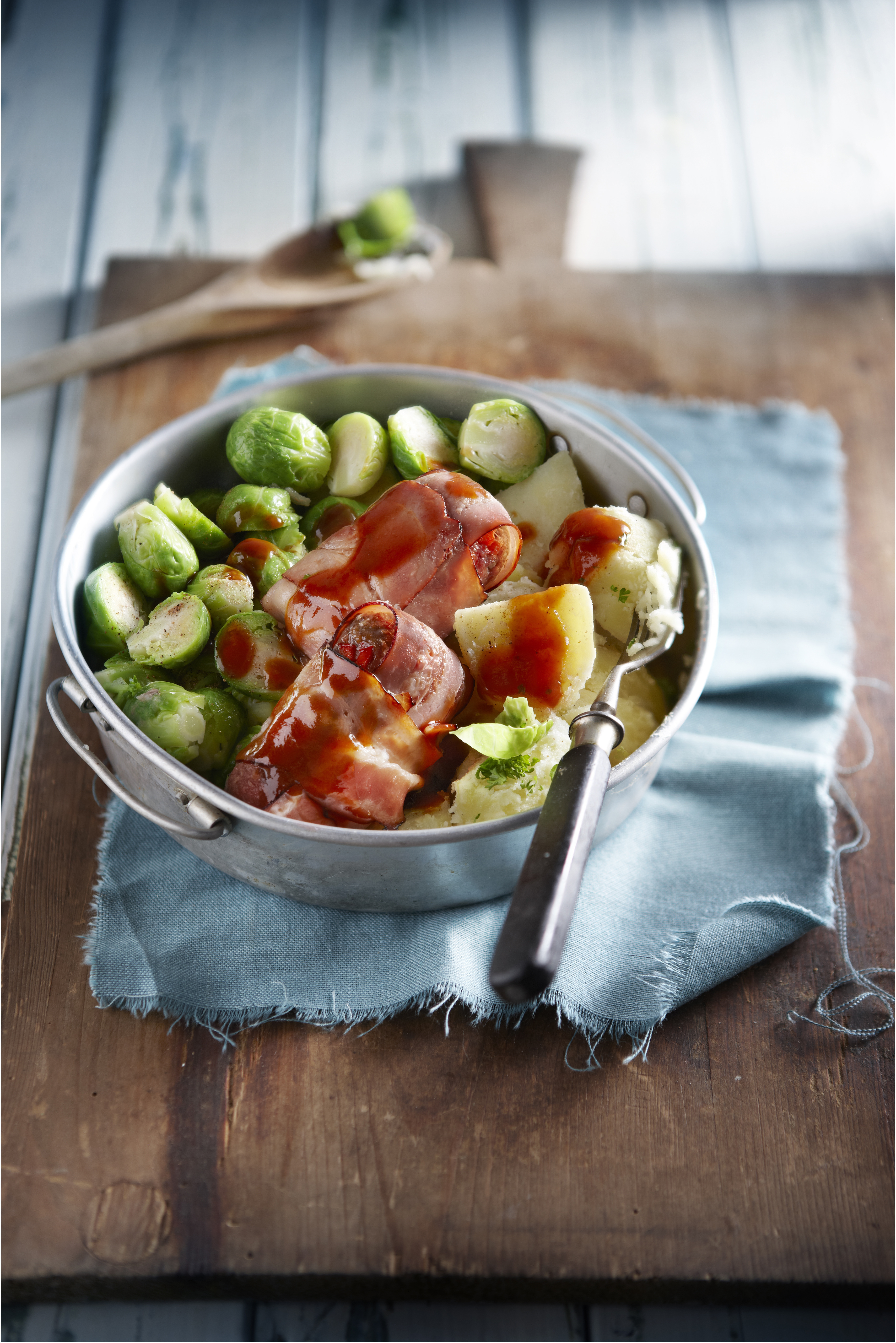 Katenvinken met puntpaprika en rode peper