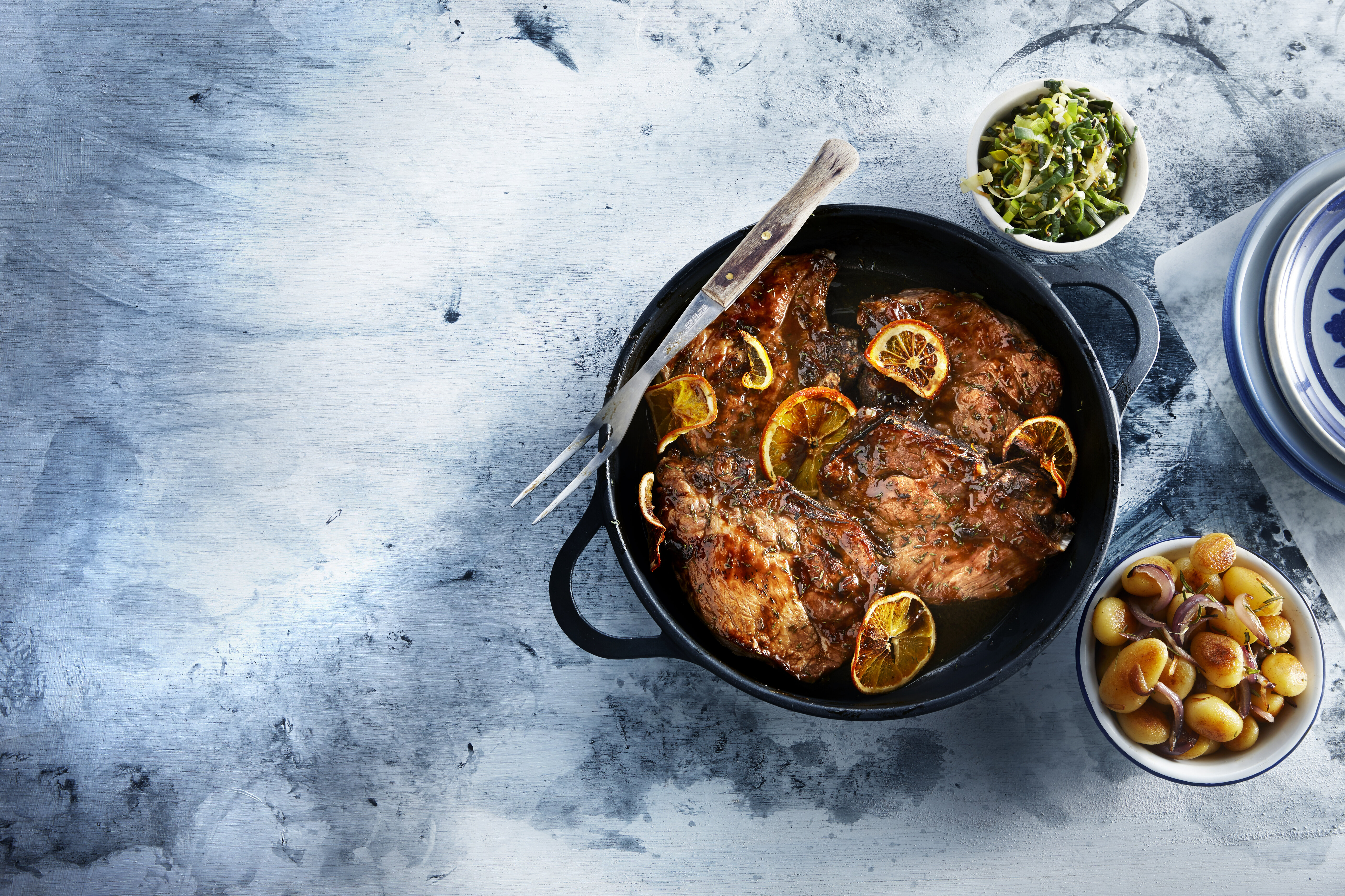 Karbonade met sinaasappelmosterd