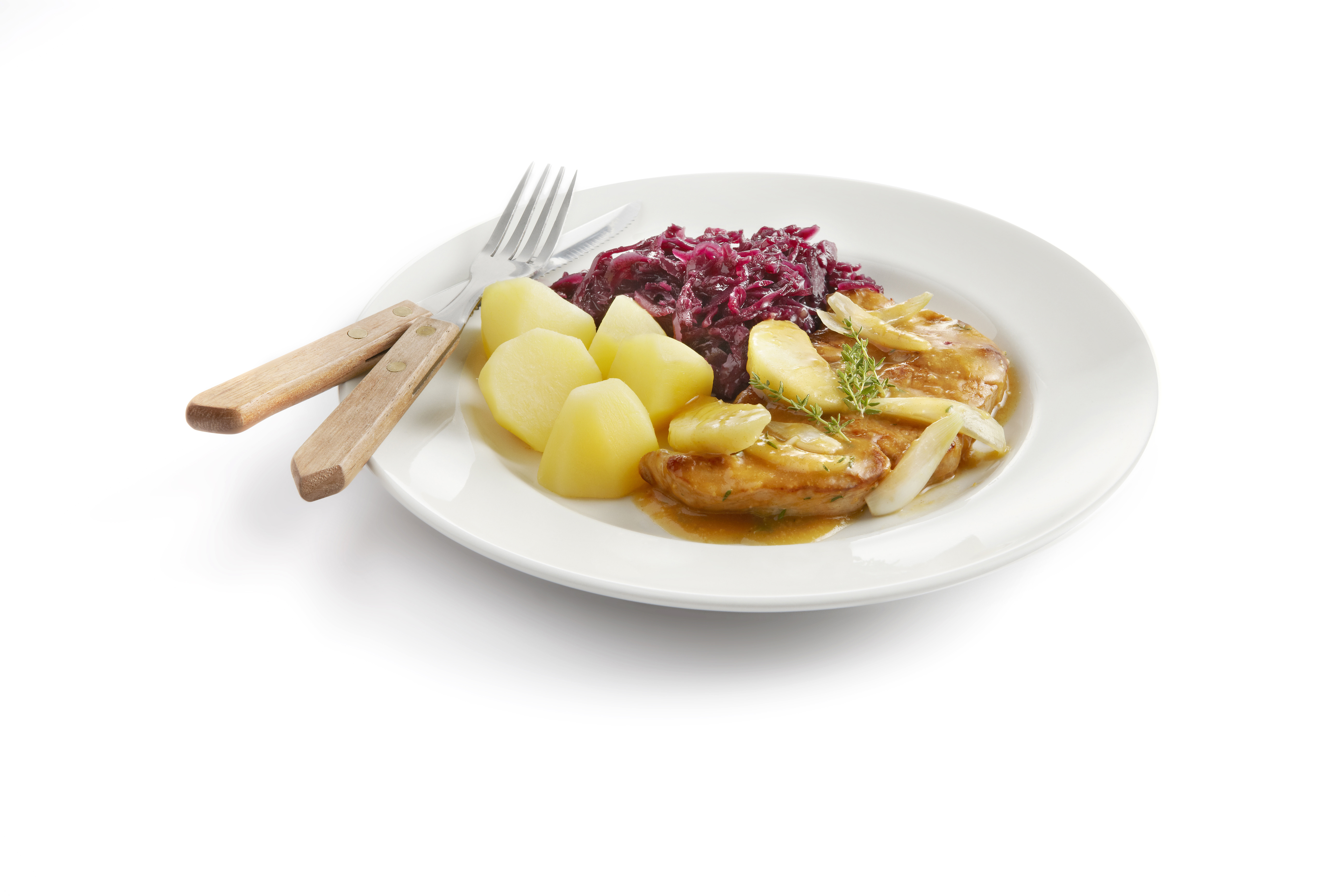 Hamlapjes met appel en ui