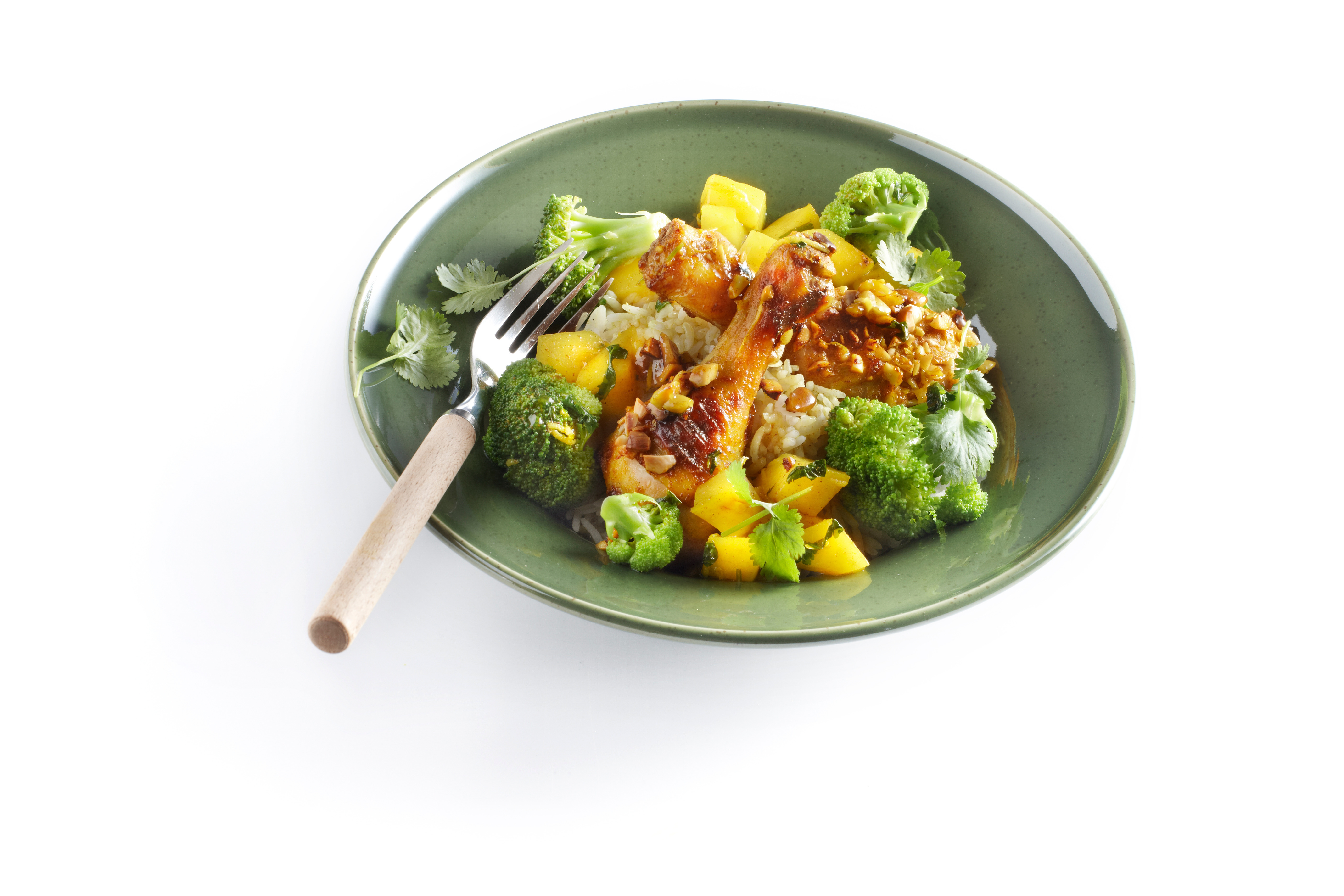 Drumsticks met amandel en mango